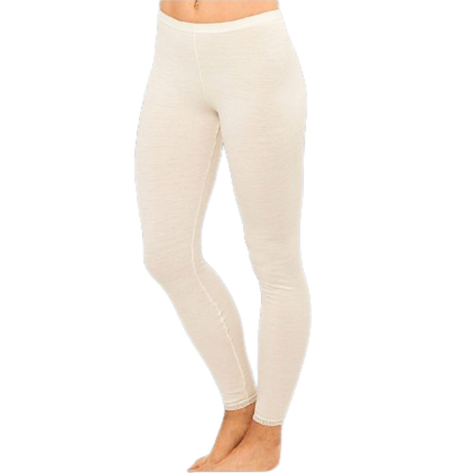Ladies Merino Wool Blend Long John Janes Thermal Pants Underwear