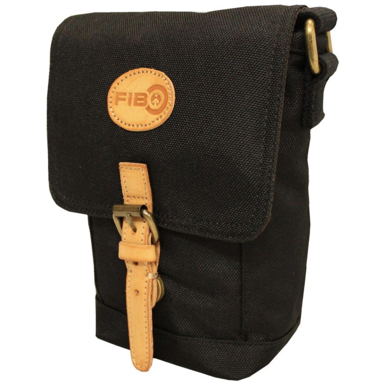 FIB Water Resistant Small Shoulder Canvas Bag - Black