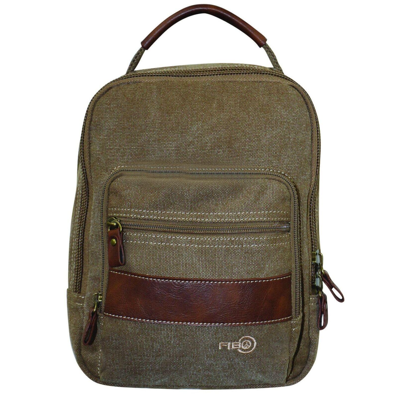 FIB Canvas Sling Bag Shoulder Strap Messenger - Khaki