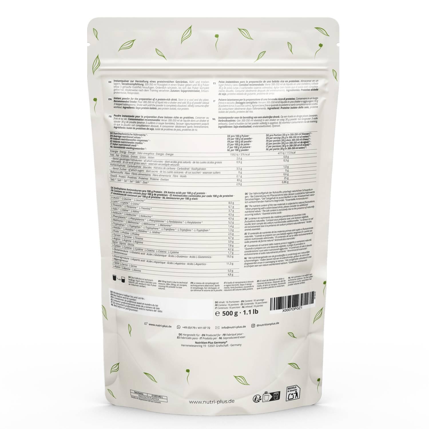Natures Protein - Eiweißpulver ohne Süßstoff - Natural 500g 2/5