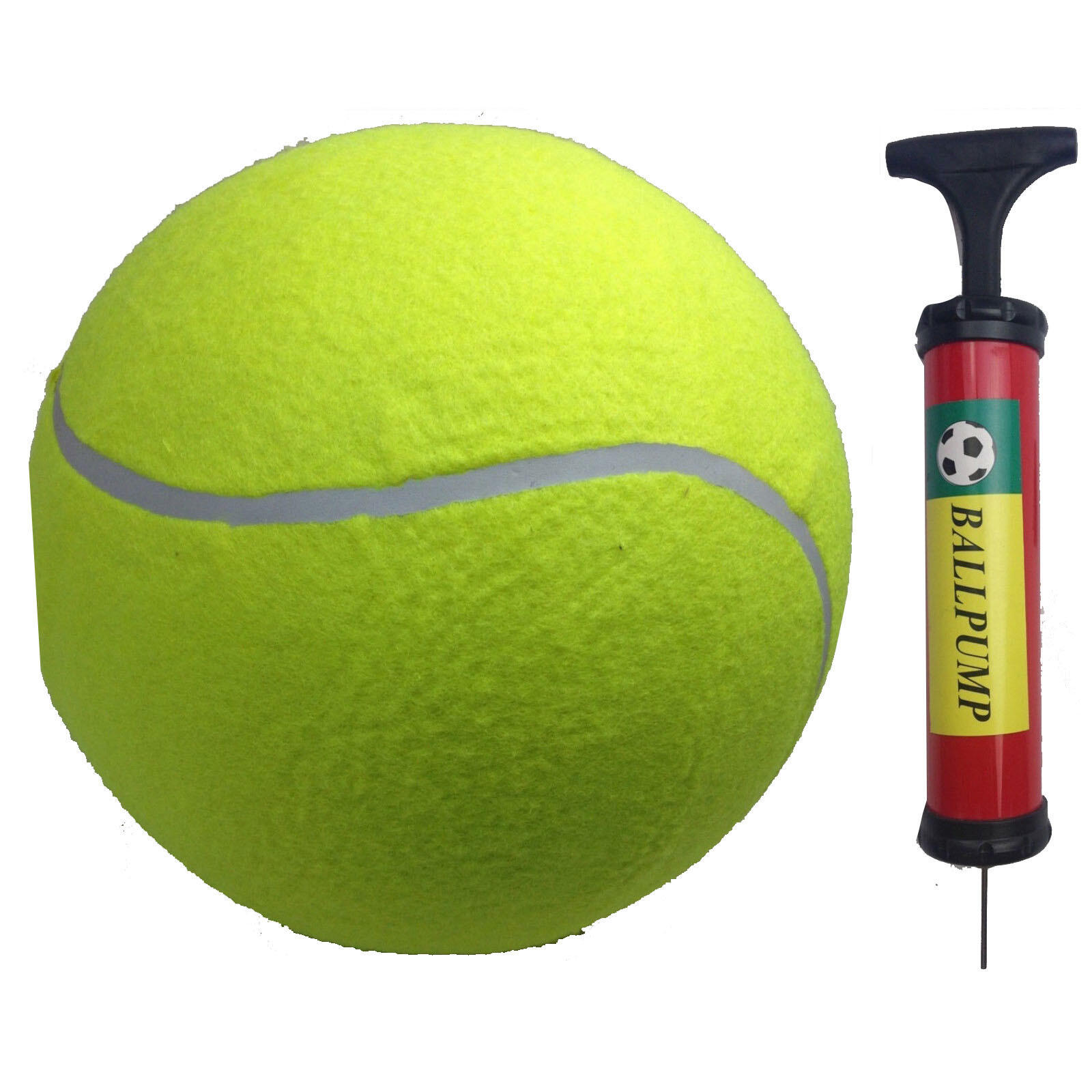 10" Giant Tennis Ball with Ball Pump Air Inflator for Autographs Signatures
