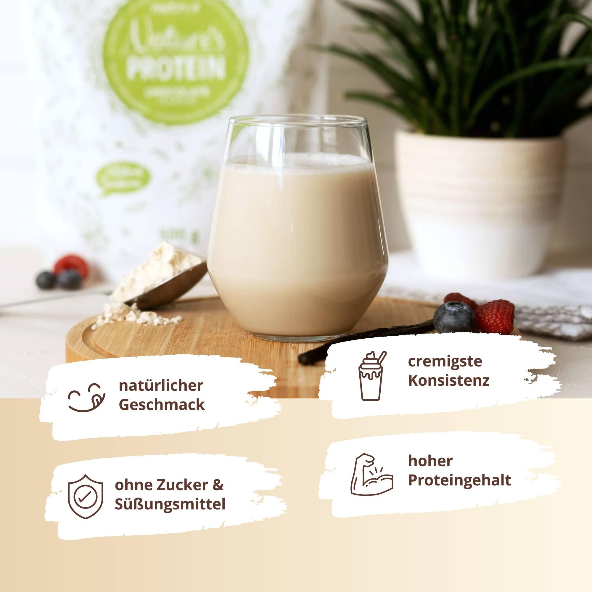 Natures Protein - Eiweißpulver ohne Süßstoff - Vanilla 500g 3/5