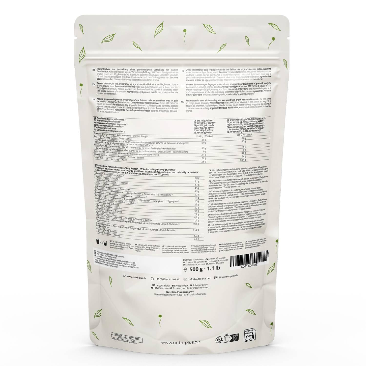 Natures Protein - Eiweißpulver ohne Süßstoff - Vanilla 500g 2/5
