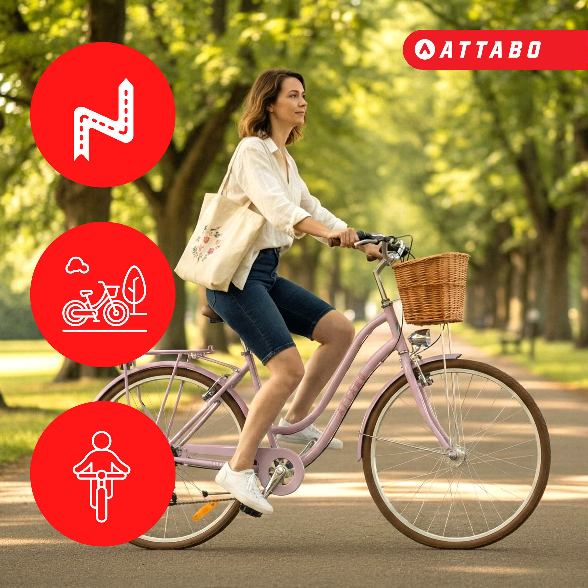 Rower miejski młodzieżowy ATTABO CITY 26" 3/7