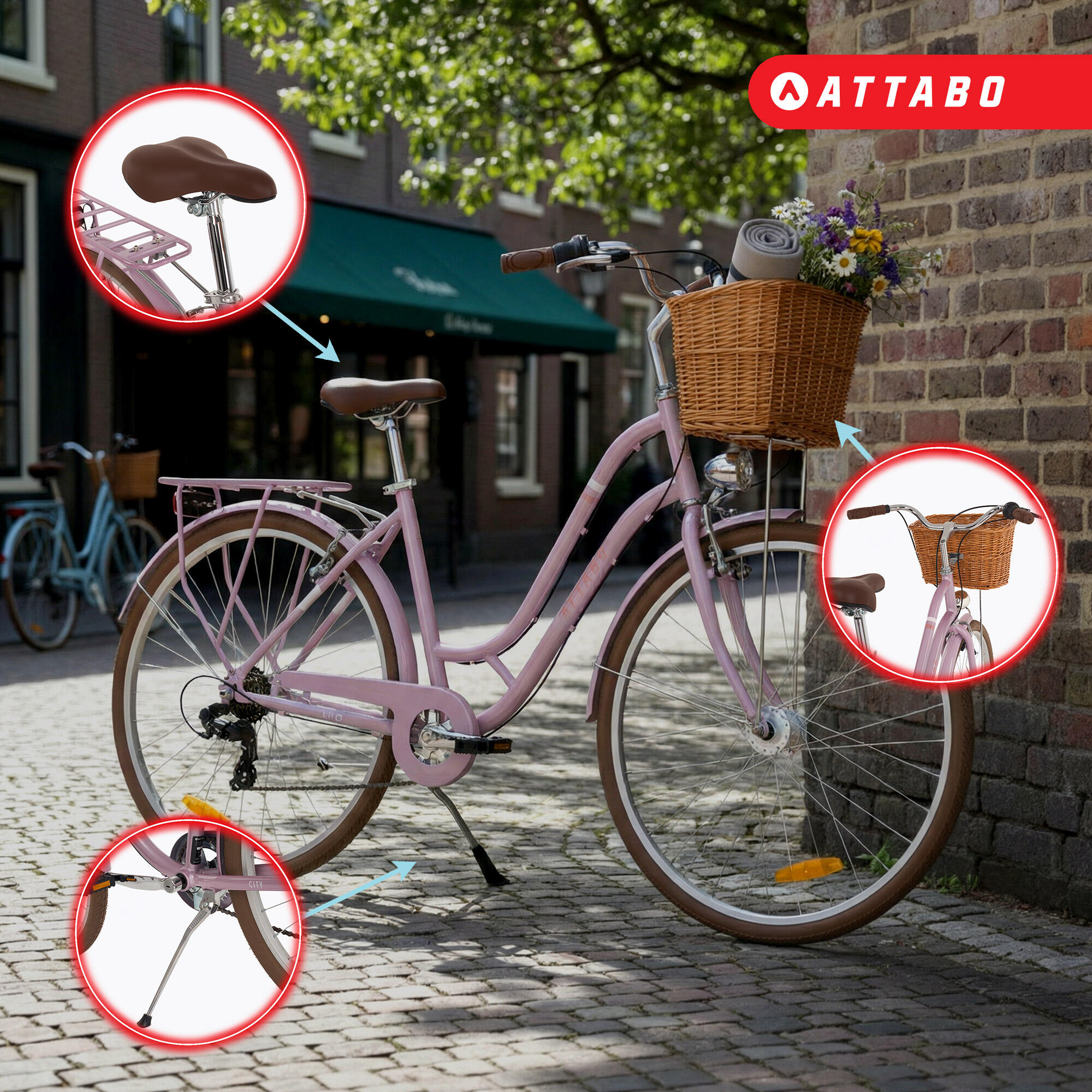 Rower miejski młodzieżowy ATTABO CITY 26" 5/7
