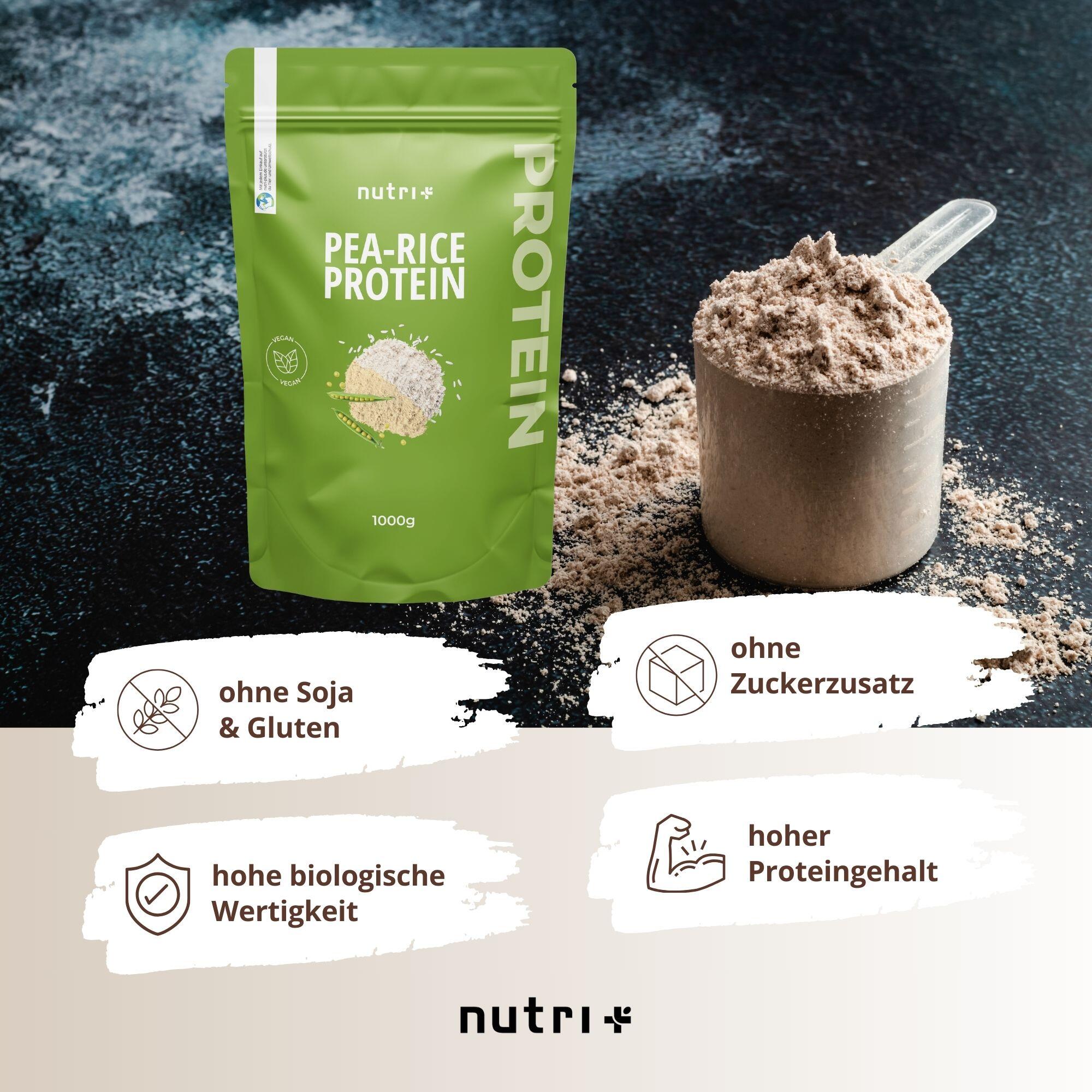Proteinpulver Erbse-Reis - Pea Rice 1000g - Chocolate Brownie 3/5