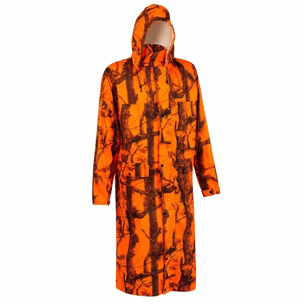 Manteau imperméable long polyuréthane orange camo blaze M à 4XL 2/5