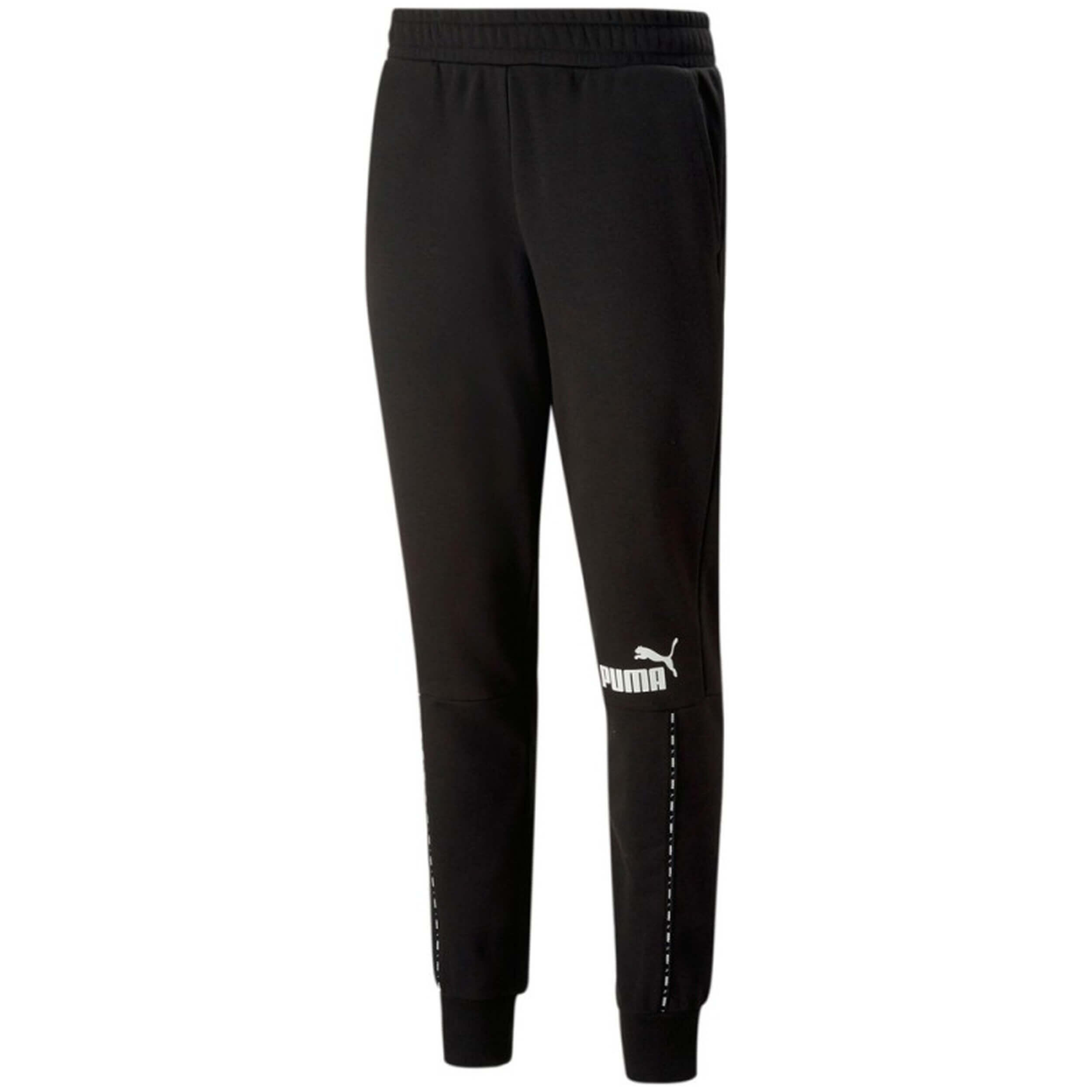 Pantaloni Uomo Puma Ess Block X Tape nero 3/6