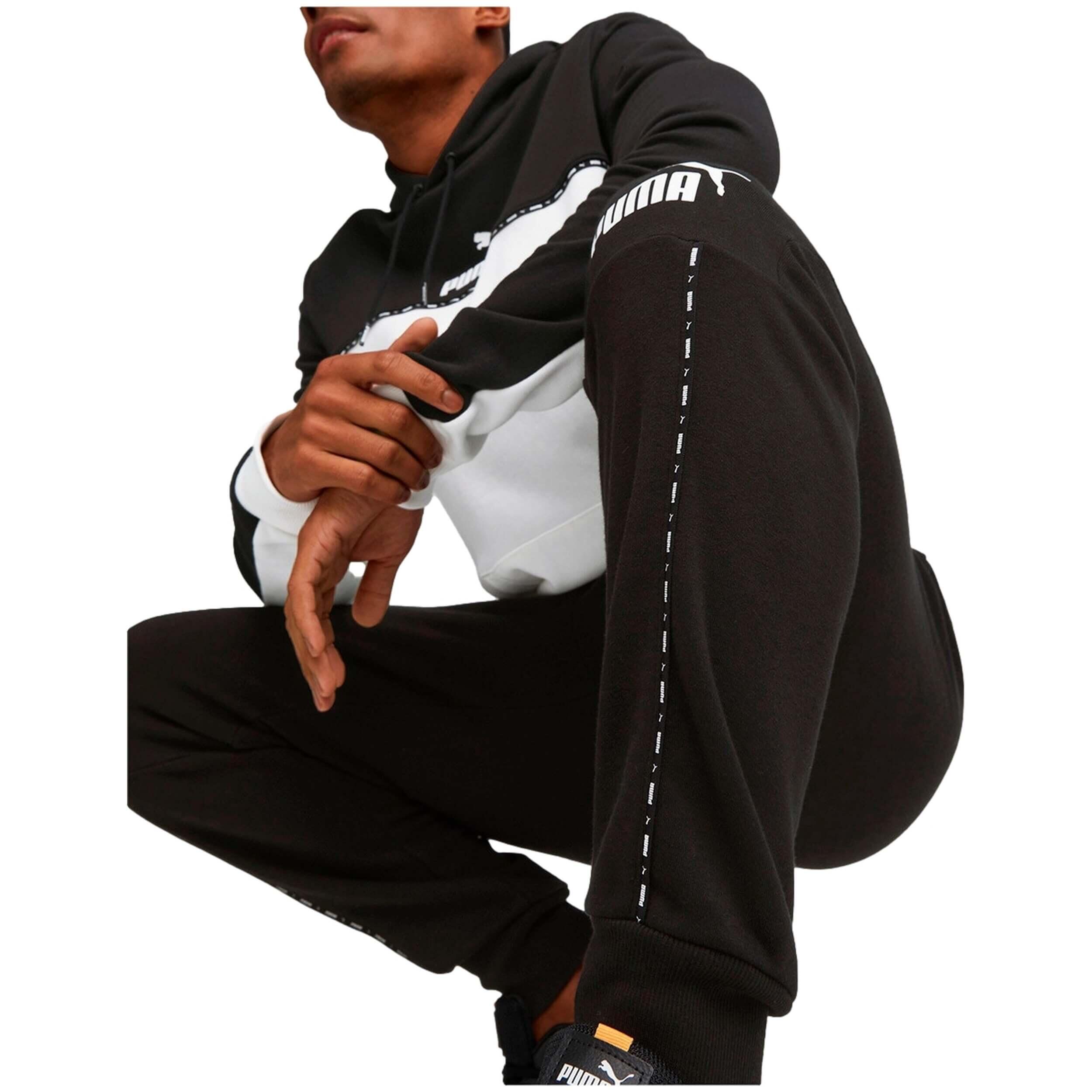 Pantaloni Uomo Puma Ess Block X Tape nero 5/6