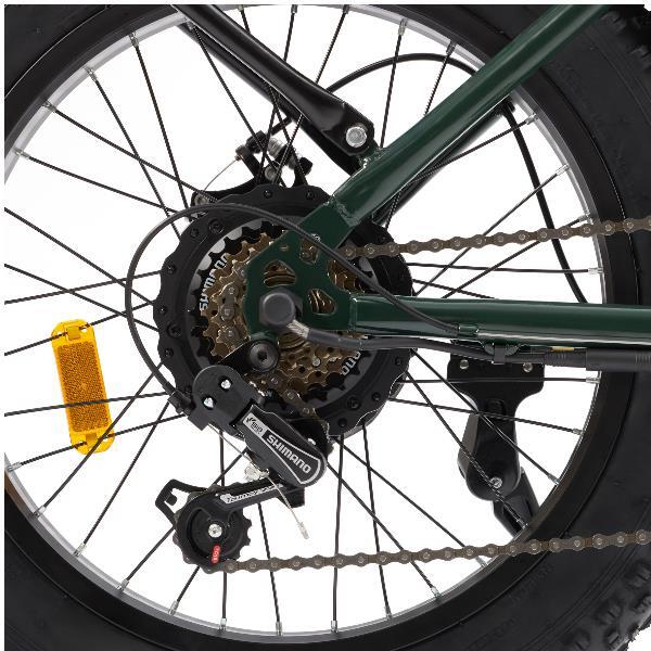 Bicicleta Eléctrica X8 Pro Fat Bike Plegable 20" – 70 km – Verde 5/7
