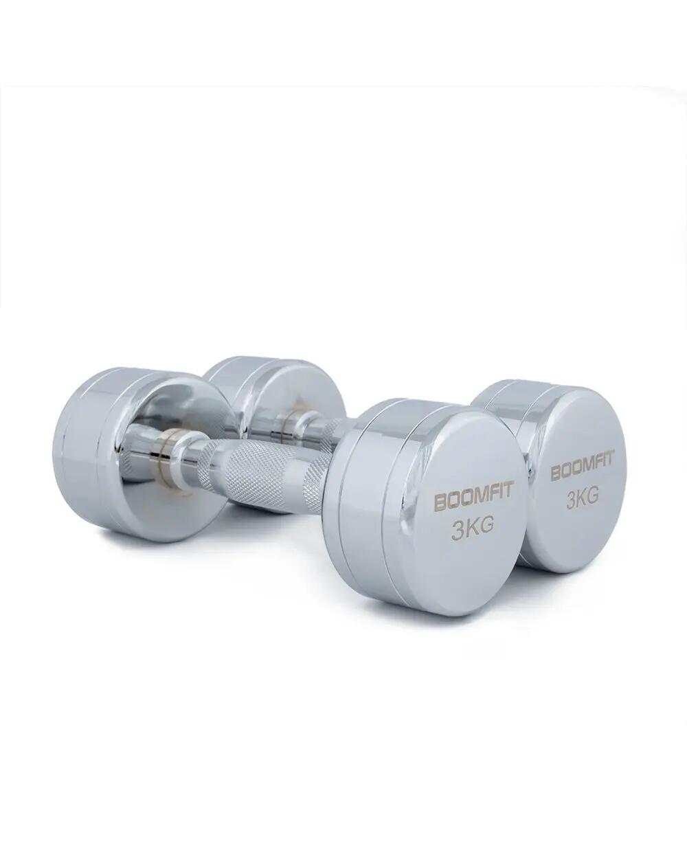 Krómozott súlyzók 3 kg (pár) - BOOMFIT 1/4