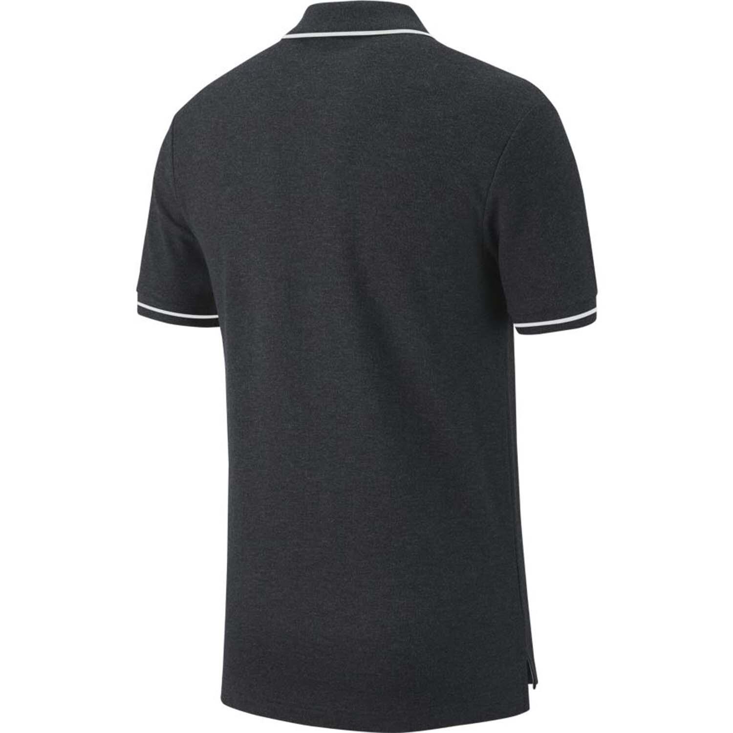 Polo Nike Club19 SS per Bambini - Charcoal Heather/Bianco - XL 2/4