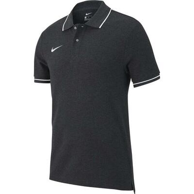Nike club19 ss polo voor kinderen - houtskool heather/wit - xl