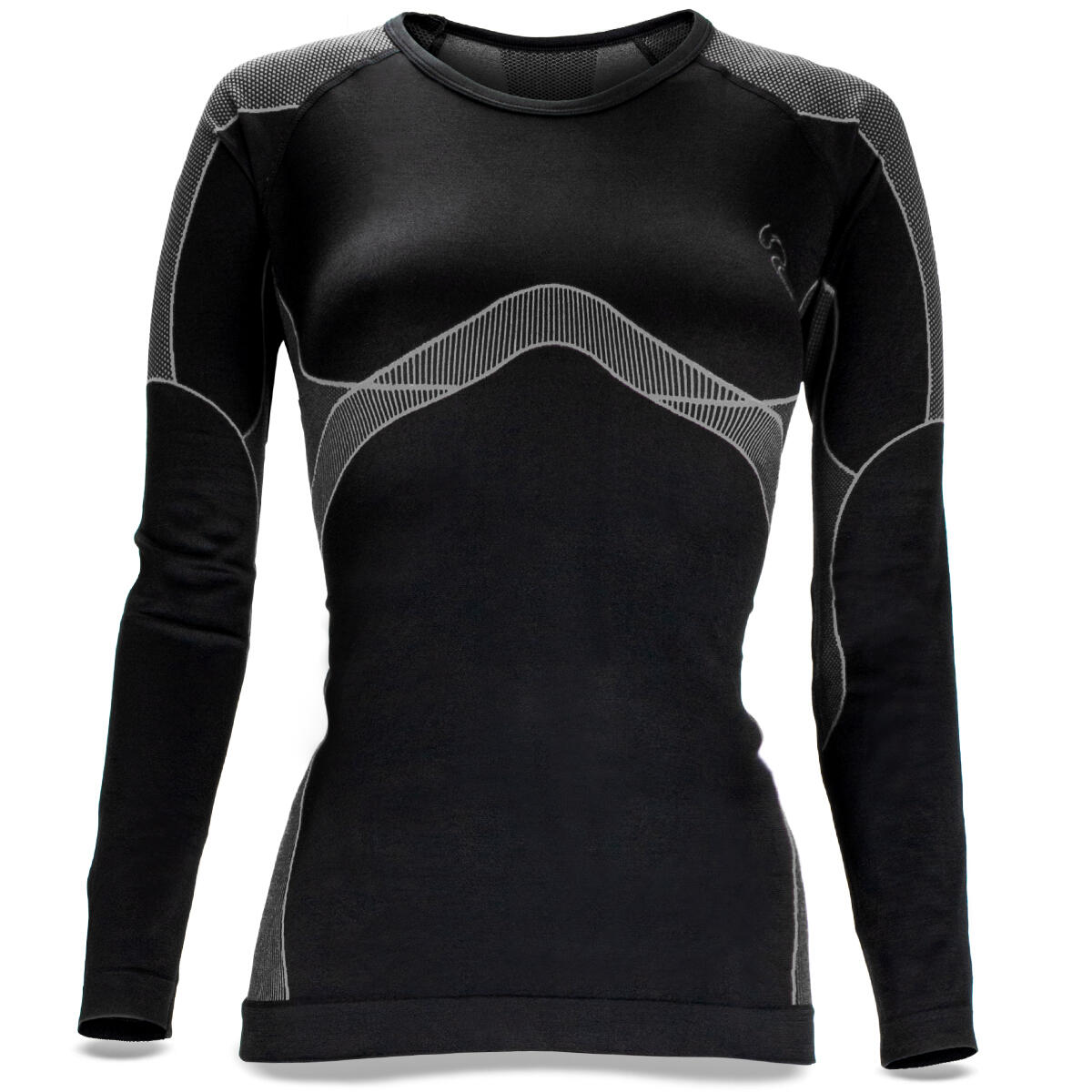 Black Snake Damen Seamless Funktionswäsche-Set - L/XL Schwarz/Grau 7/8