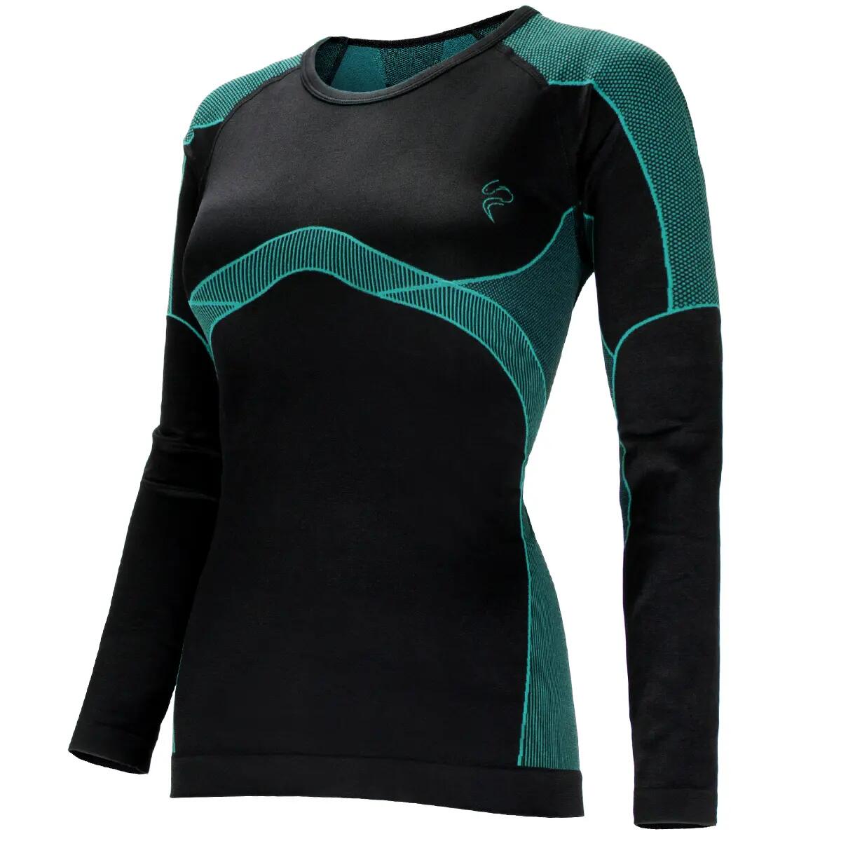 Black Snake Damen Seamless Funktionswäsche-Set - S/M Schwarz/Petrol 4/11