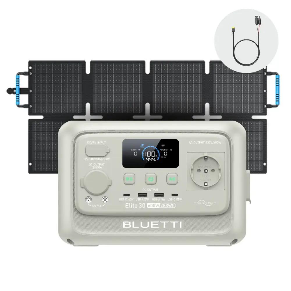 Elite 30V2 + 60W BLUETTI соларен генераторен панел, 288Wh станция за къмпинг