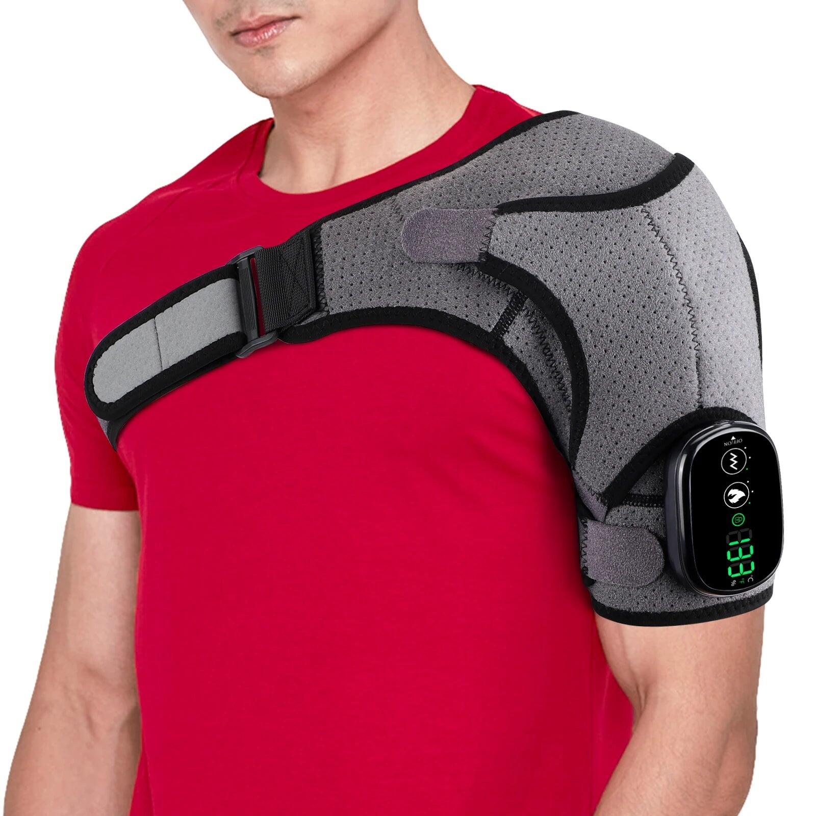 Electric Heated Shoulder Support Wrap with Adjustable Compression