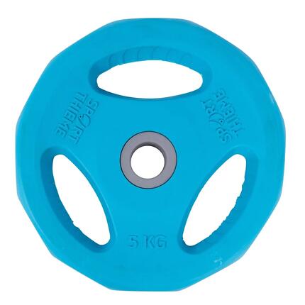 Hantelscheibe Gummi für Pumpset 5 kg Gewichtheben Unisex Neonblau