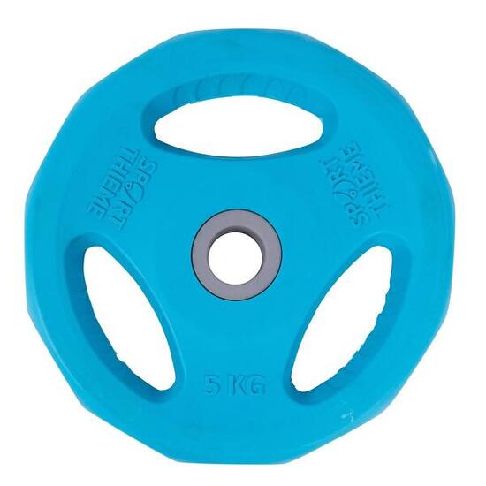 Hantelscheibe Gummi für Pumpset 5 kg Gewichtheben Unisex Neonblau