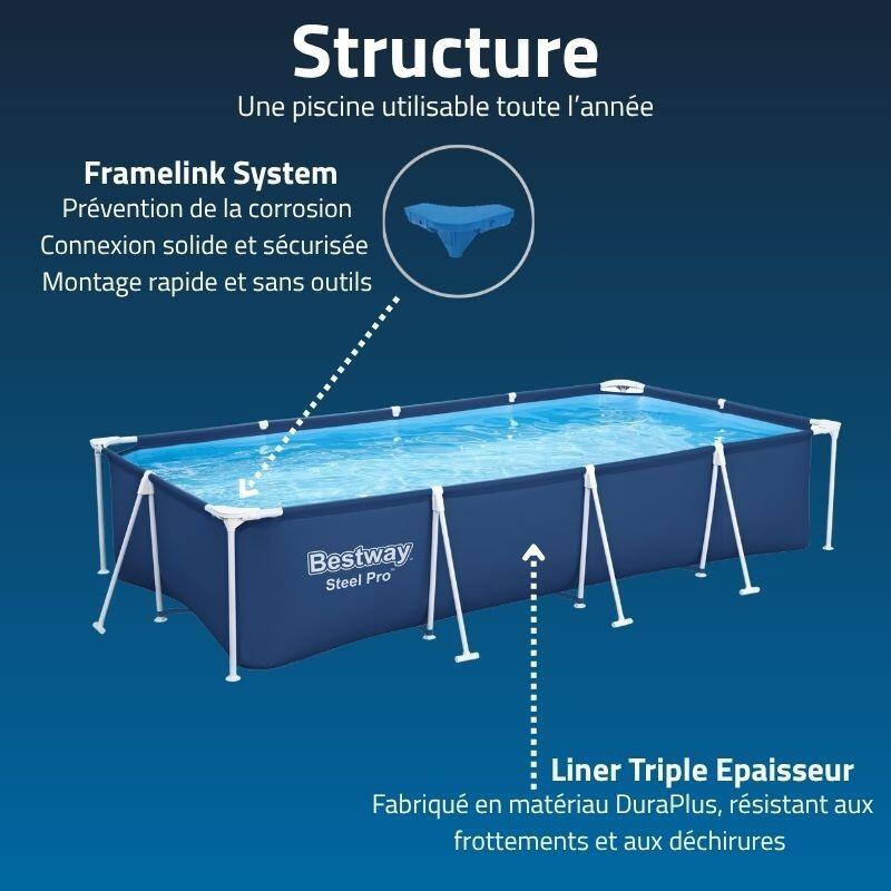 Piscina rígida Bestway 400x211 cm con depuradora 5/7