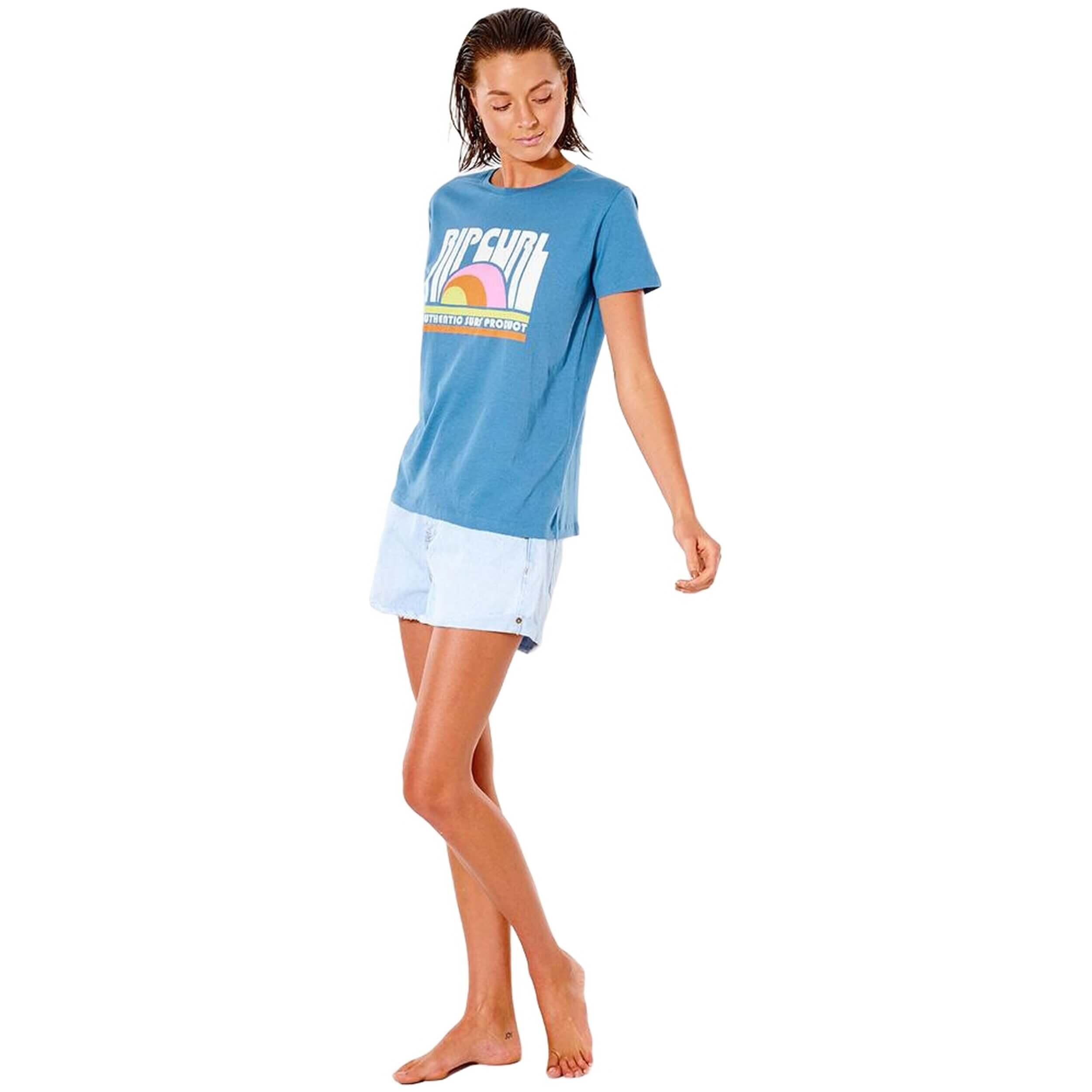 Maglietta Donna Rip Curl Surf Revival Standard Verde 4/4