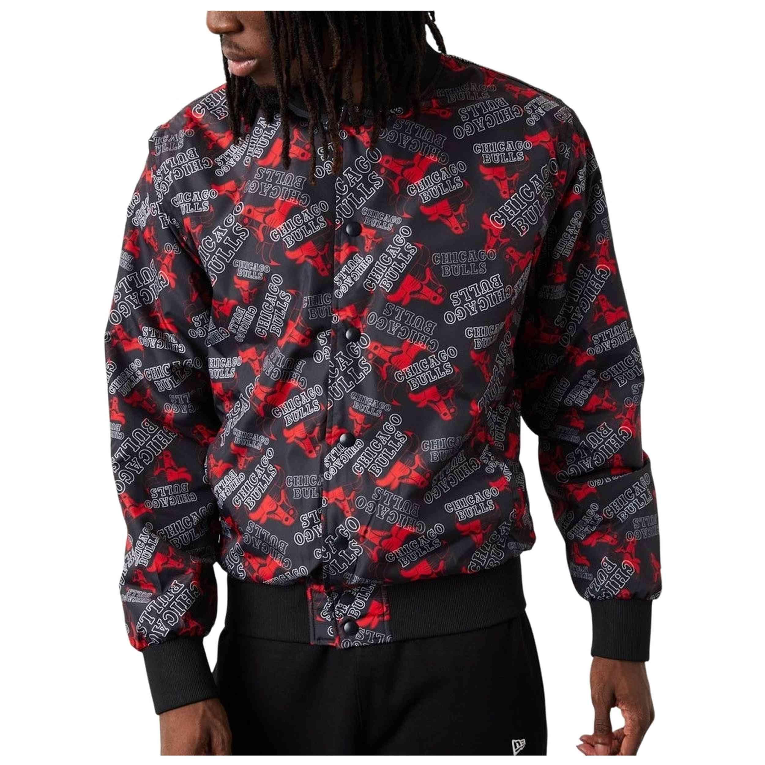 Maglia a maniche corte New era modello NBA Chicago Bulls Team All Ove per uomini 2/5