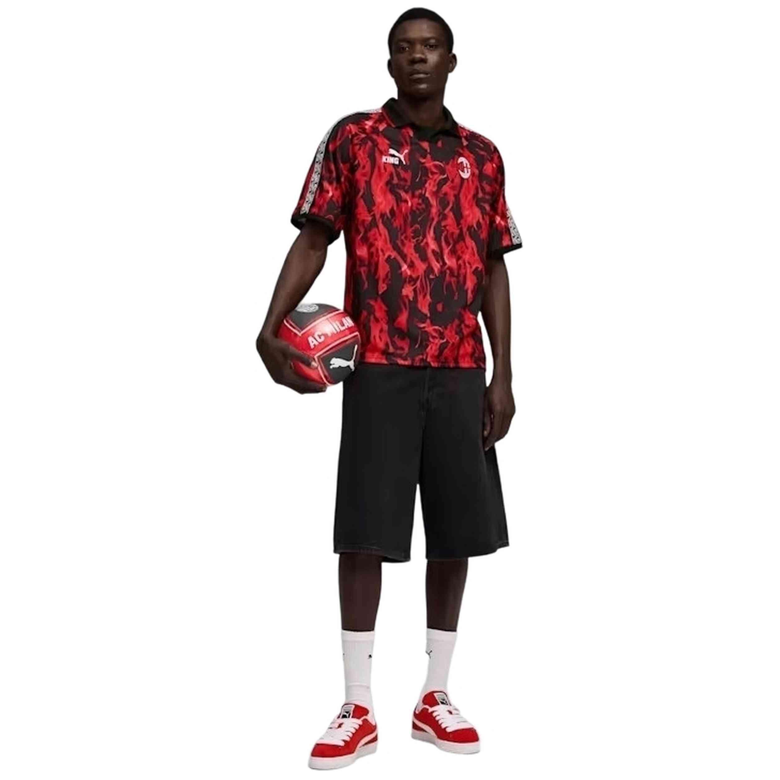 PUMA Maglia retrò AC Milan KING da uomo 784731 01 RED 4/5