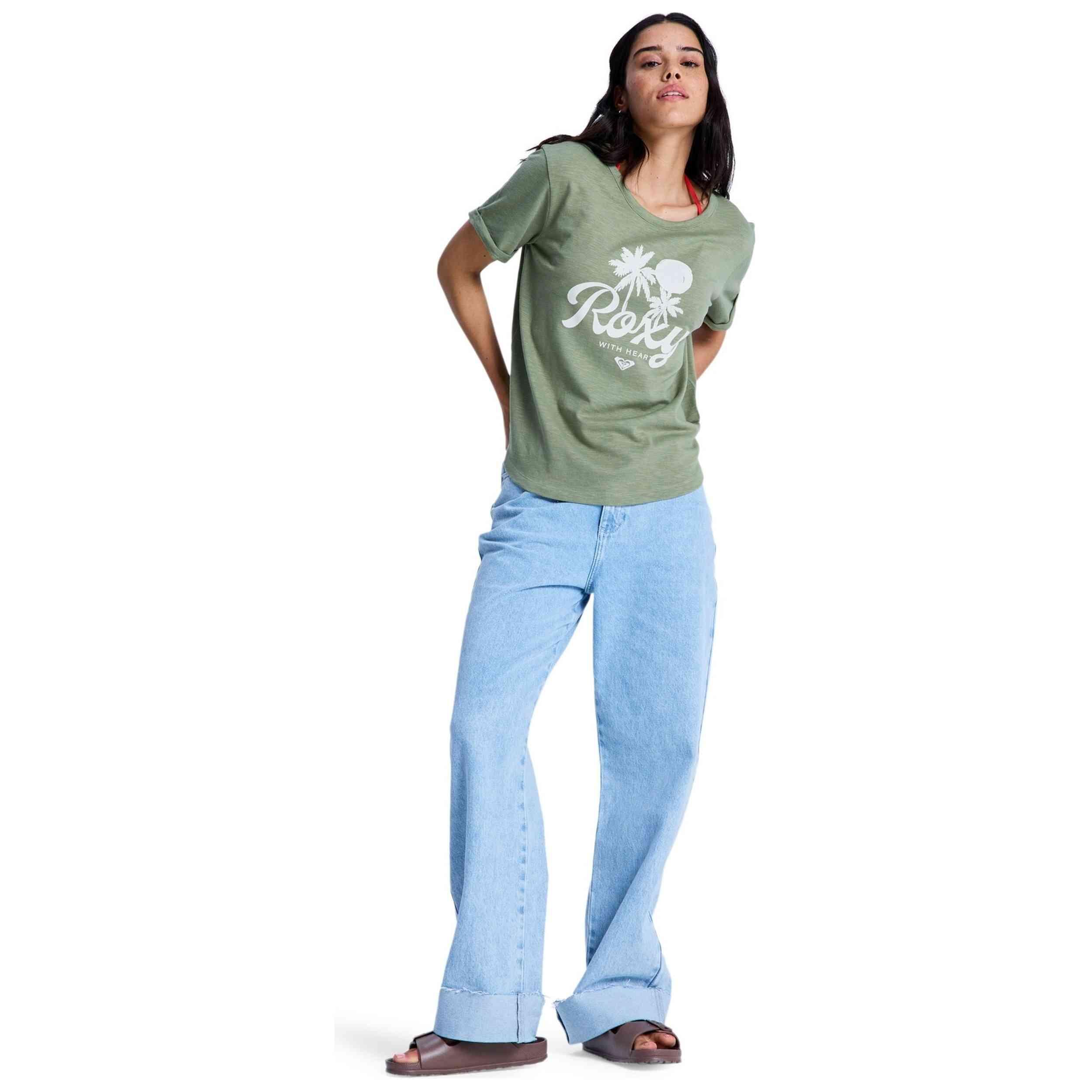 T-shirt Roxy modelo OCEANWAVE REGUL (GLD0) para mulheres 5/5