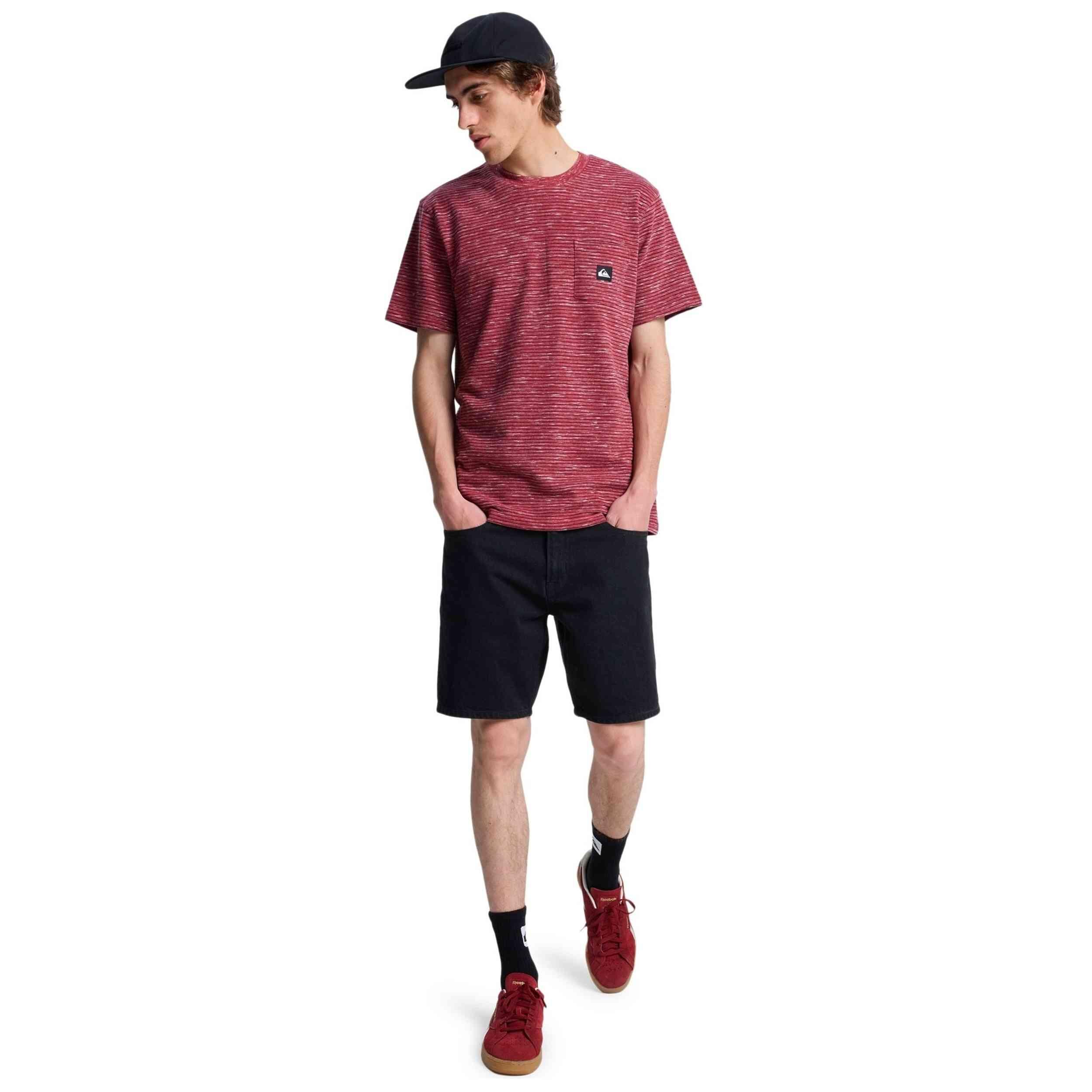 T-Shirt à manches courtes LOPAZ STRIPED POCKET Rouge Homme 5/5