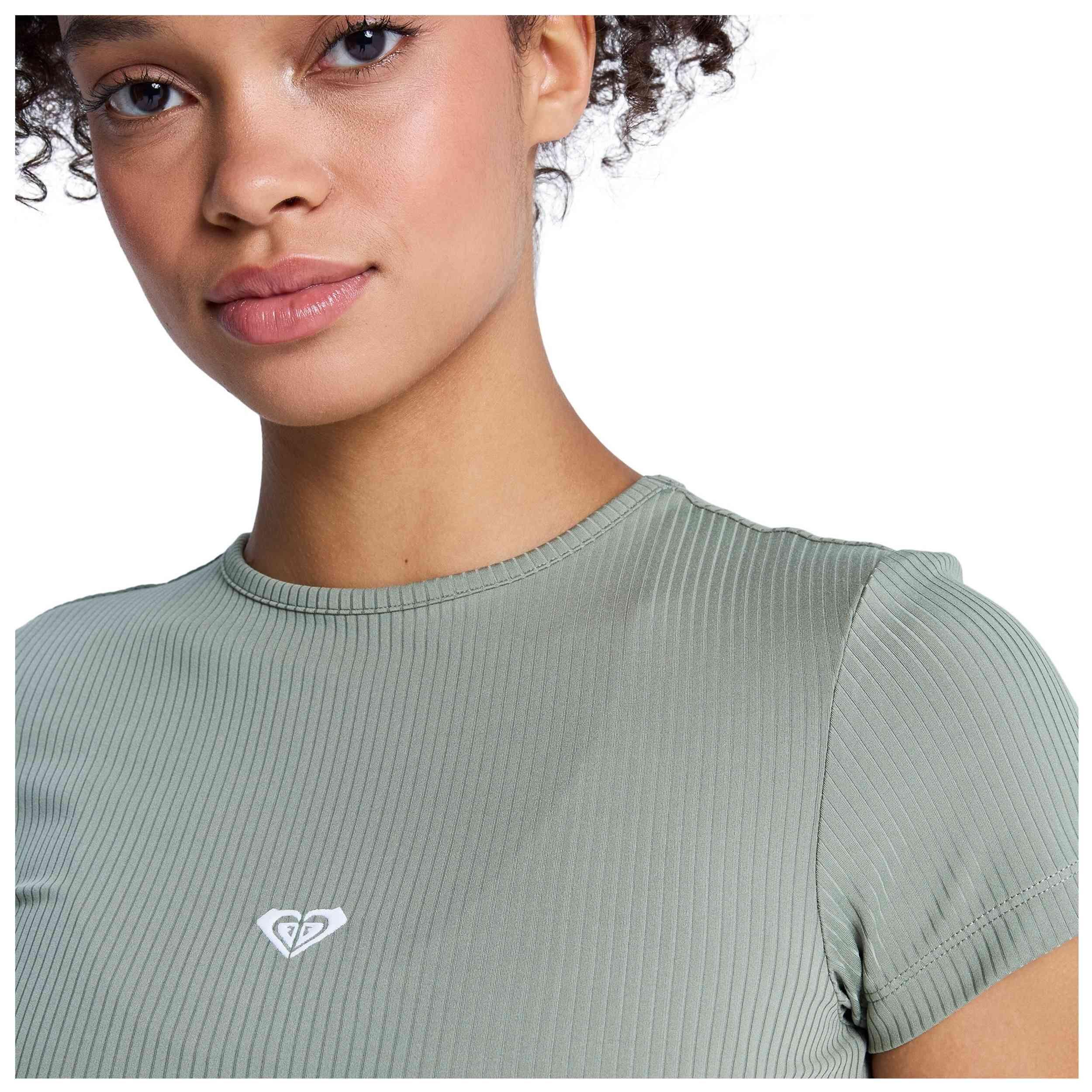 Maglia a maniche corte Roxy modello RISE & VIBE RIB (GLD0) per donne 5/5