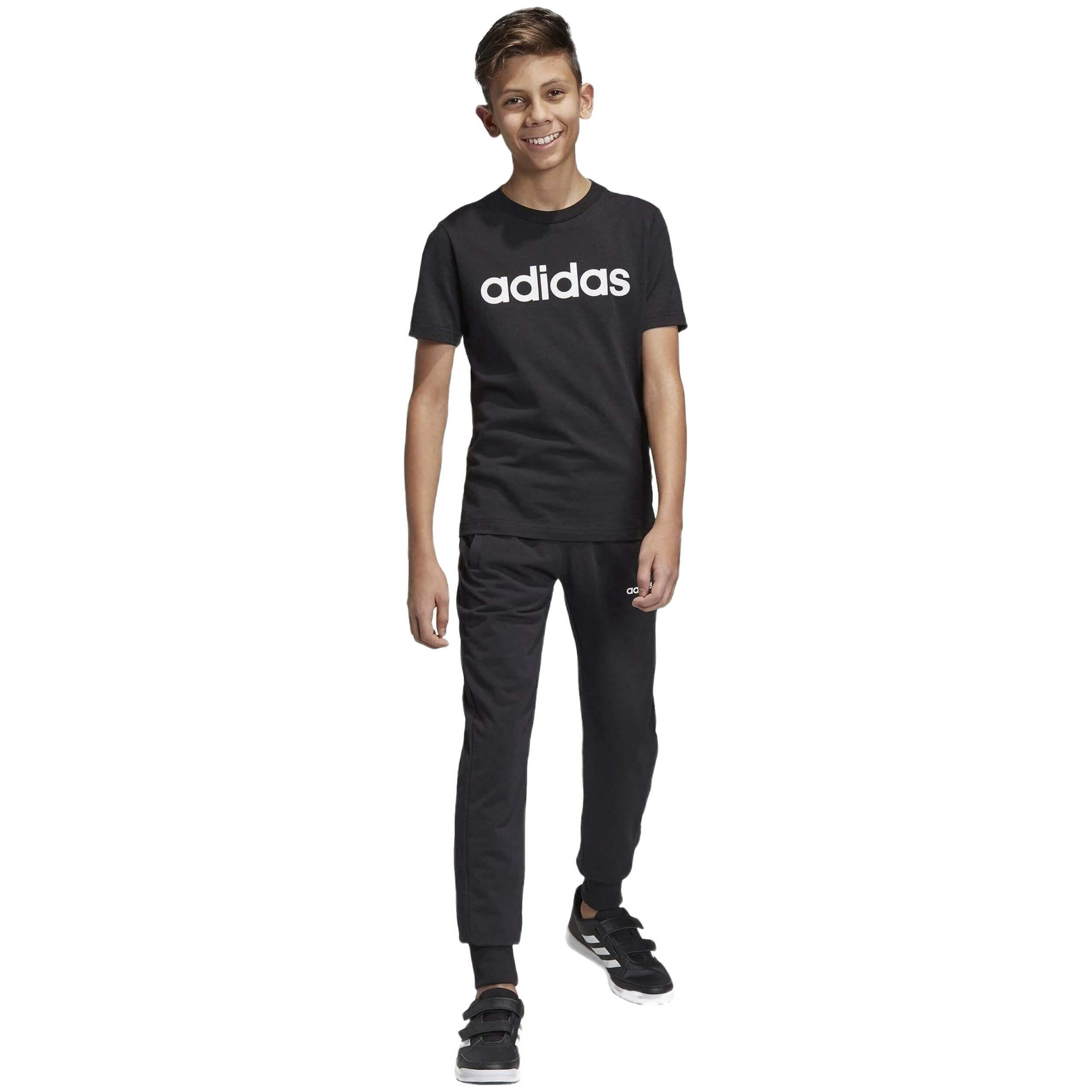 Maglia a maniche corte Adidas modello Essentials Linear Logo per ragazzi 4/5
