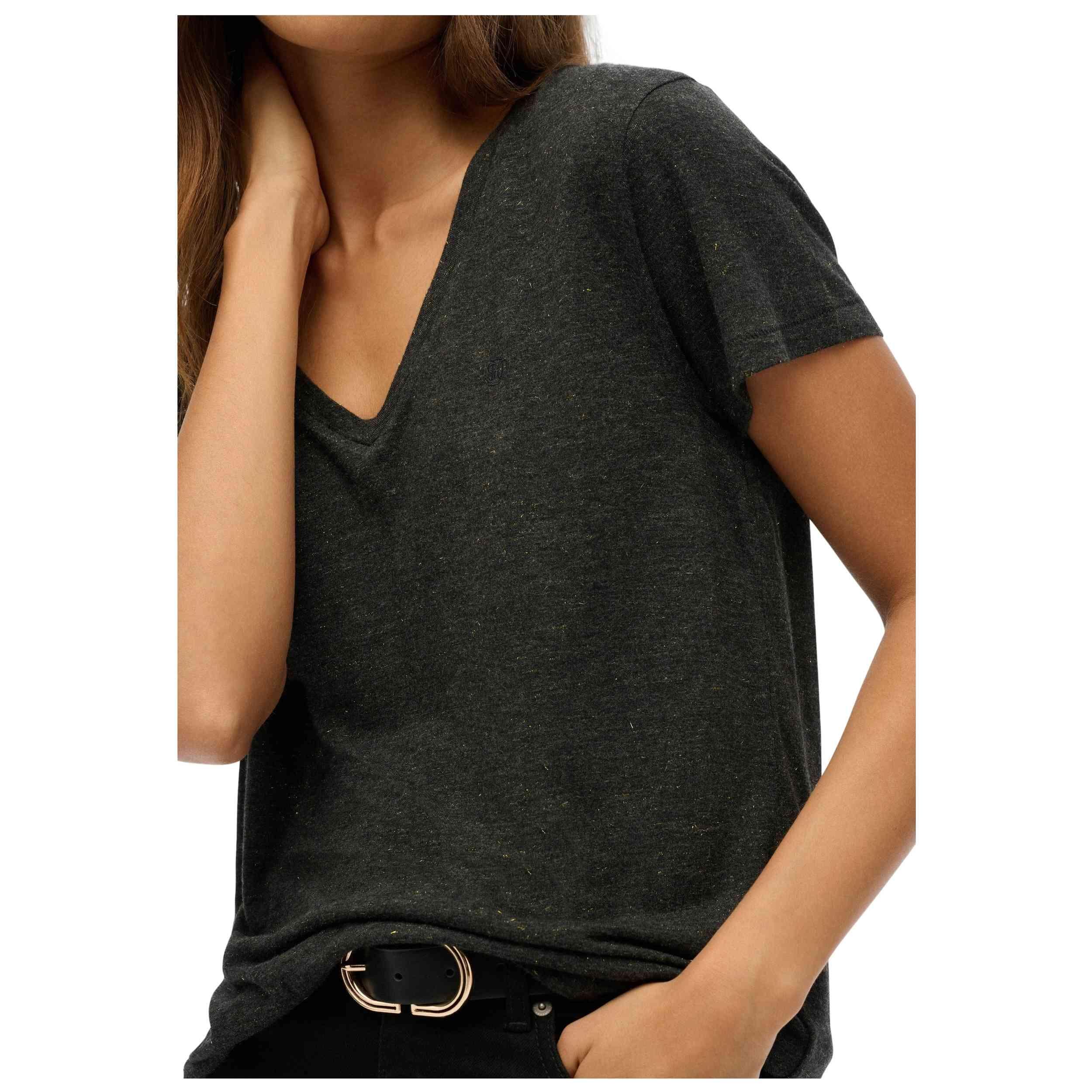 T-shirt col V femme Superdry Slub Emb de Studios 5/5