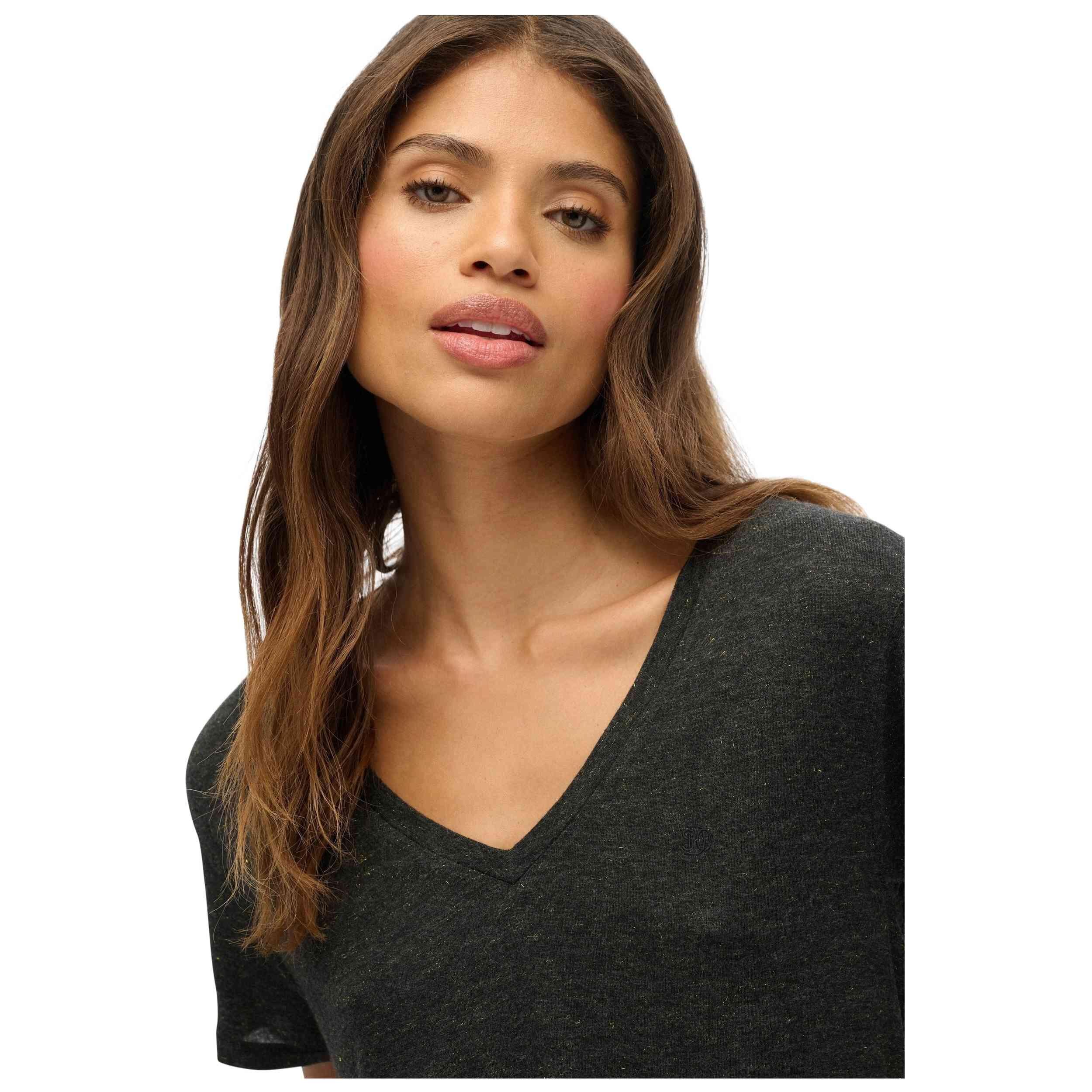 T-shirt col V femme Superdry Slub Emb de Studios 4/5