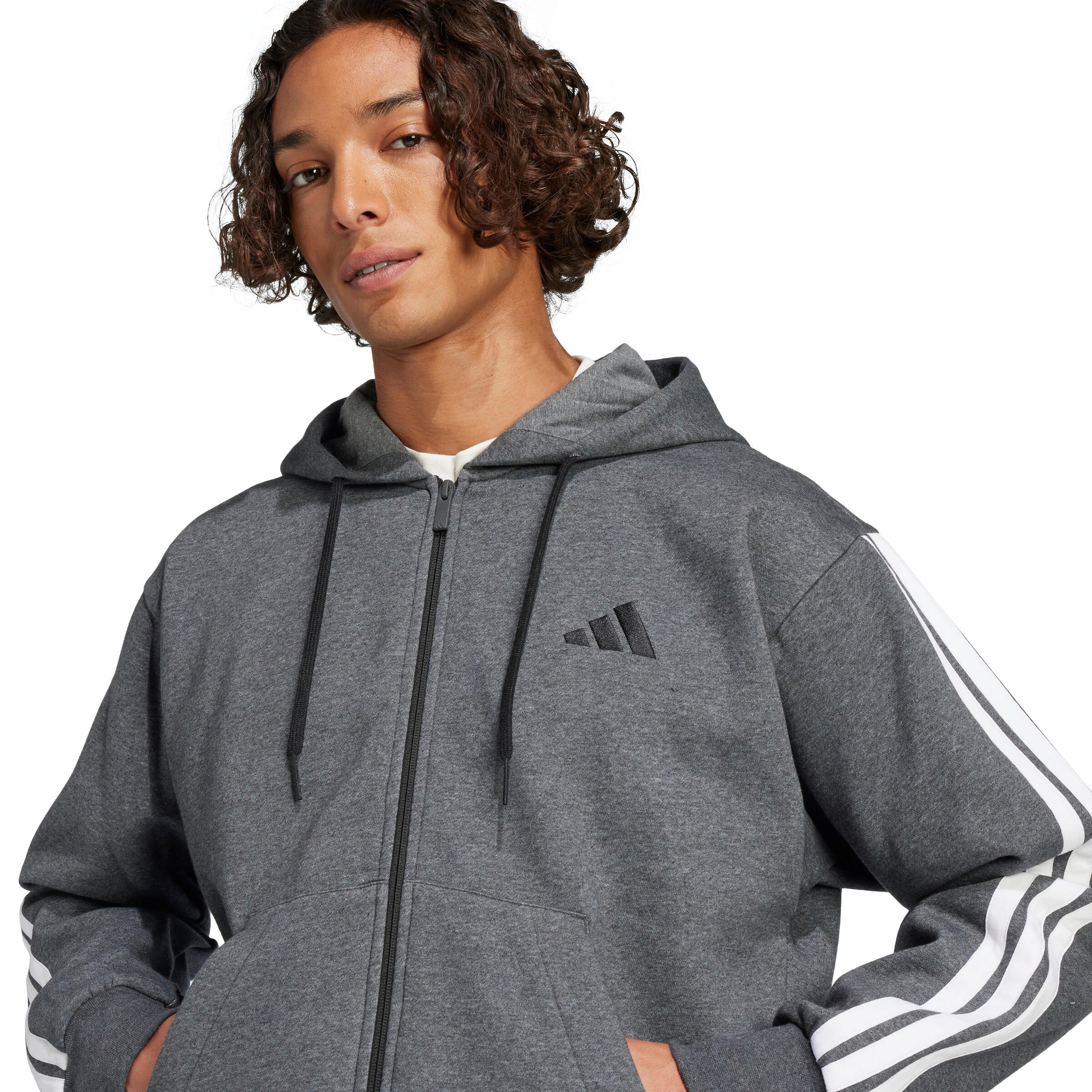 adidas Herren Kapuzenjacke 3S Fleece FZ Hoodie 5/6