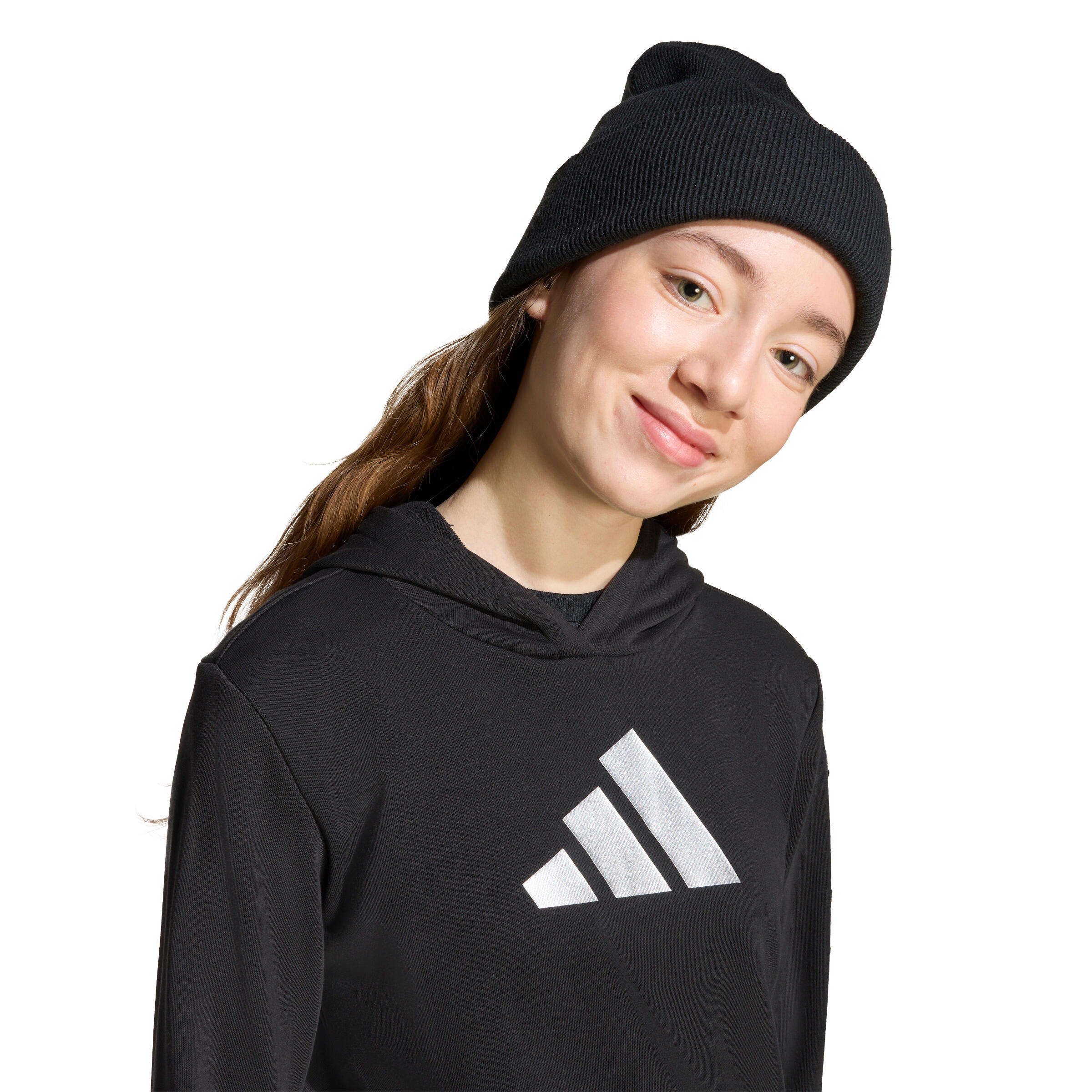 Felpa da bambina con cappuccio adidas Glam Graphic 6/6