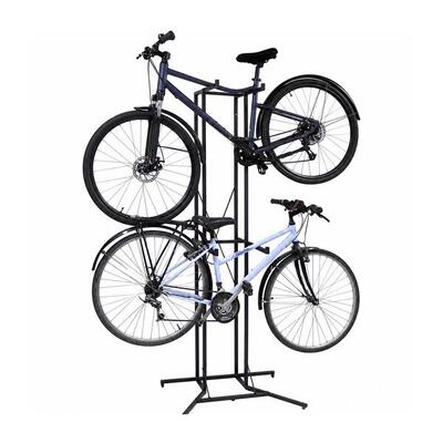Vertika fietsendrager van zwart metaal, 80 x 57,5 ​​x 194,5 cm