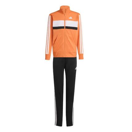 Survêtement orange Adidas J 3S TIBERIO, enfant, polyester recyclé