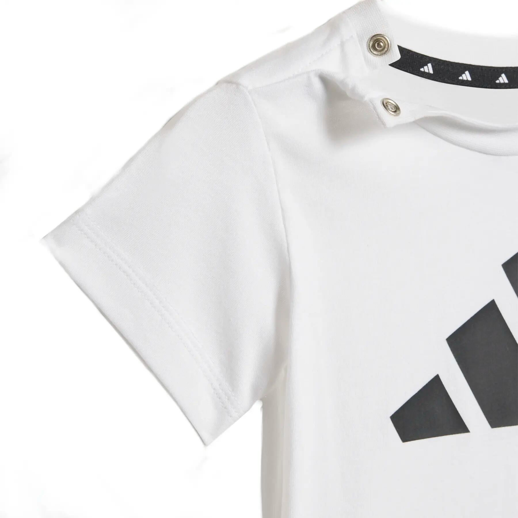 Conjunto de t-shirt e calças para menina bebé adidas 7/7