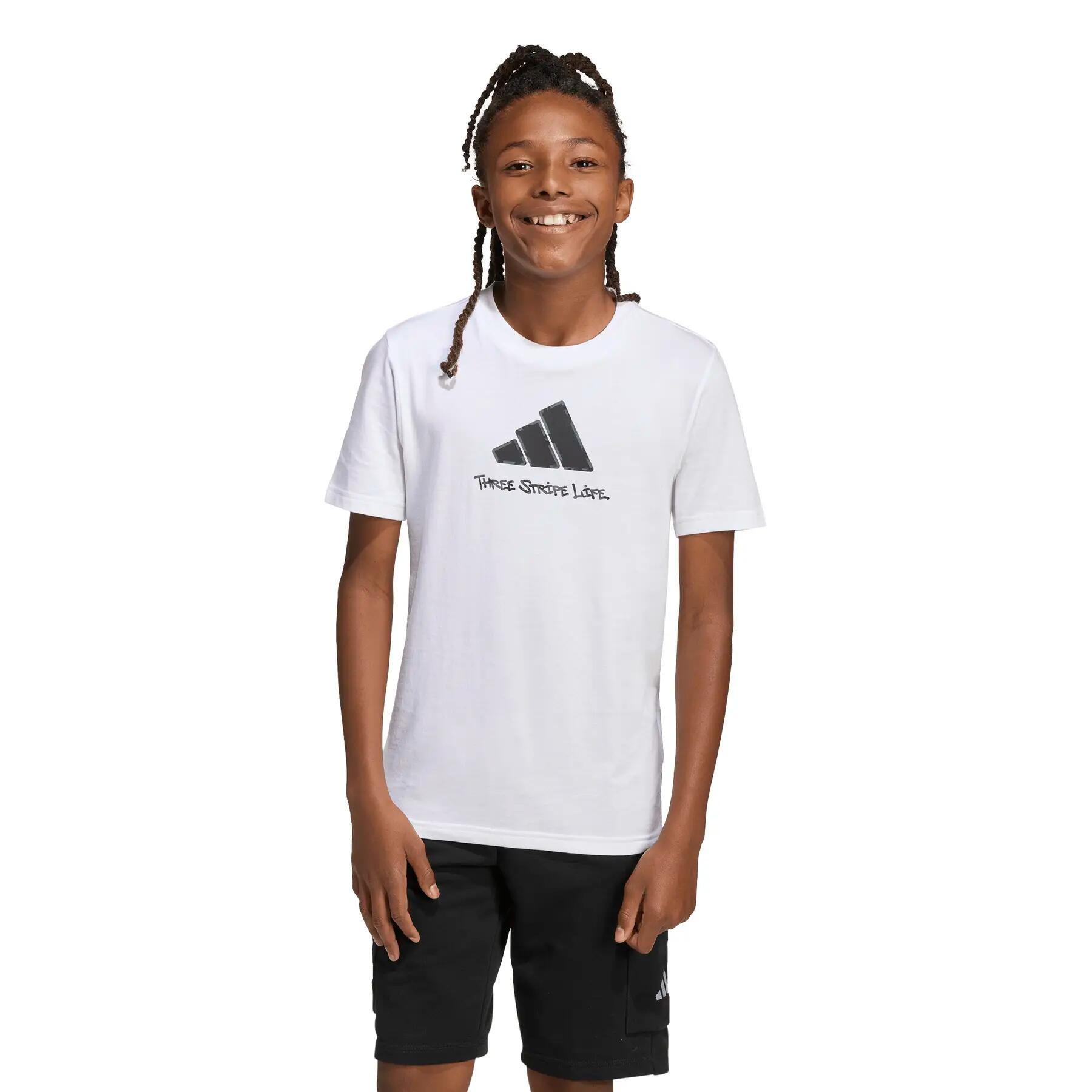 T-shirt de criança adidas Camo Graphic 2/7