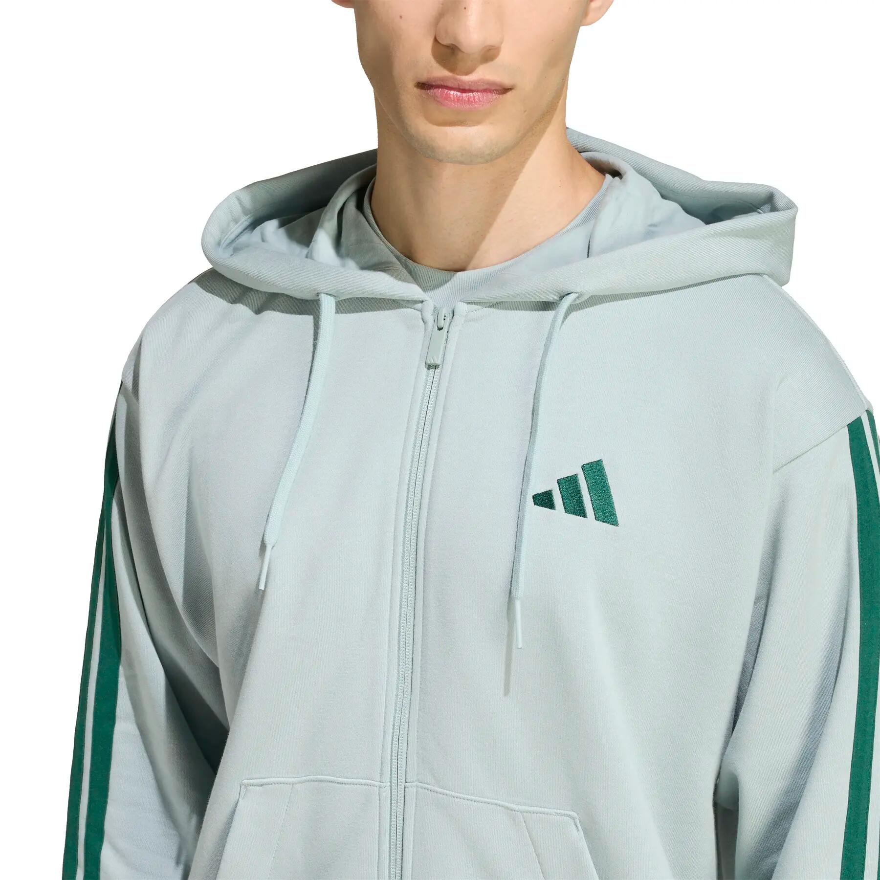 Essentials 3-Stripes French Terry Full-Zip Hoodie 6/6