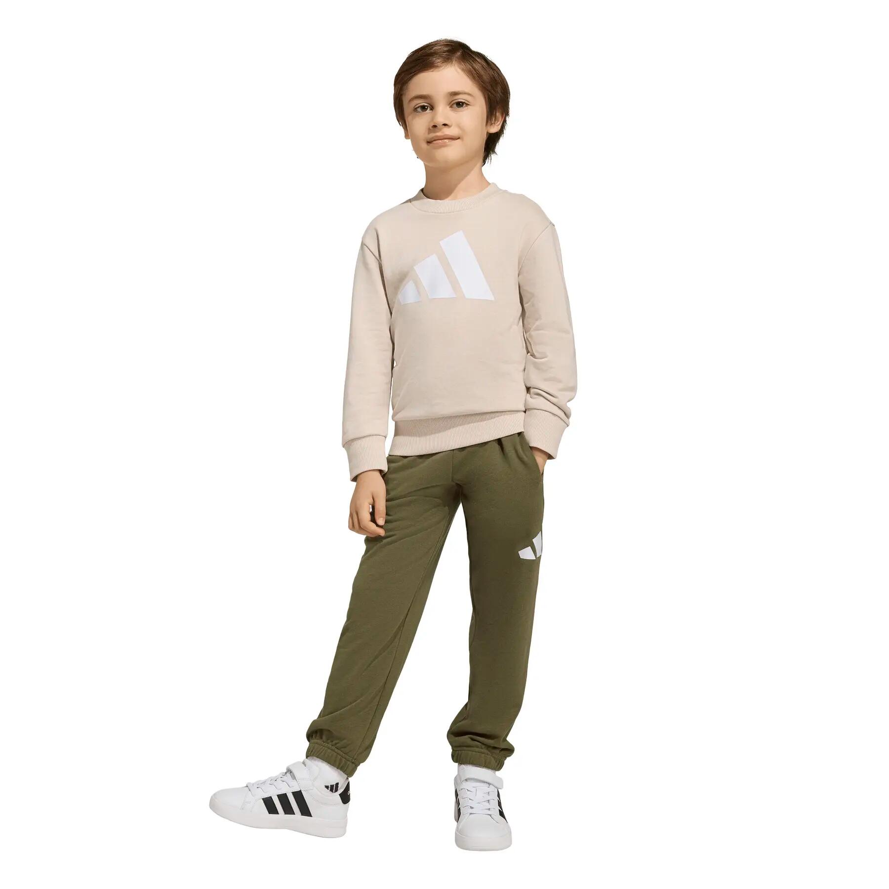 Chándal Adidas Kids beige-verde Jog KB9668 4/7