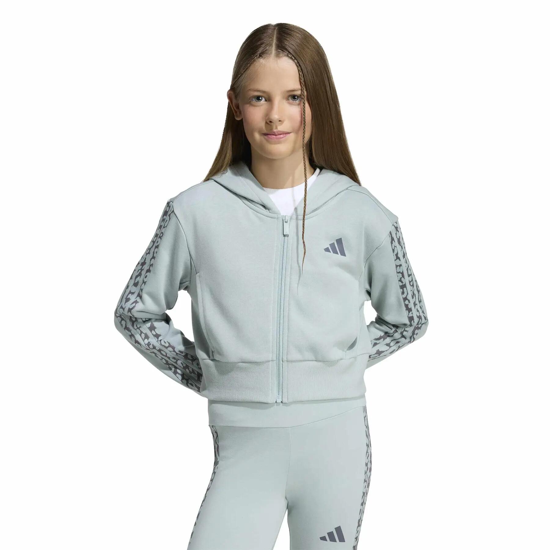 Felpa da bambina con cappuccio adidas Seasonals Animal 2/5