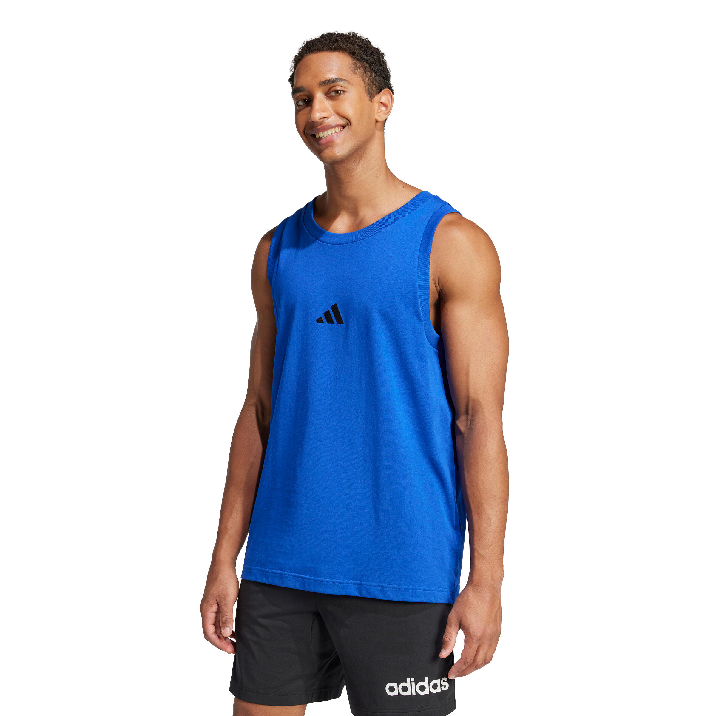 Camiseta sin mangas de jersey simple adidas Essentials Small Logo 3/7
