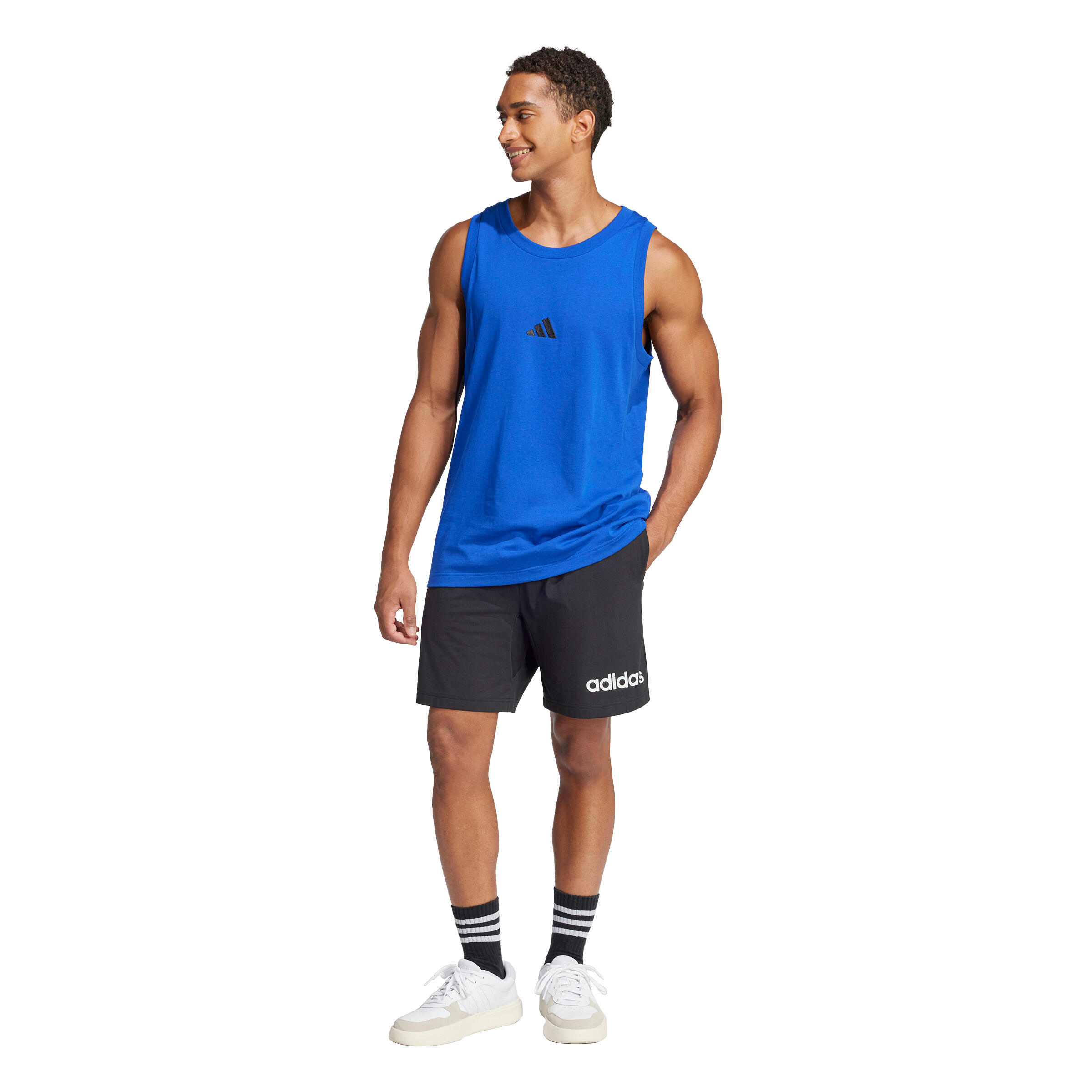 Camiseta sin mangas de jersey simple adidas Essentials Small Logo 2/7