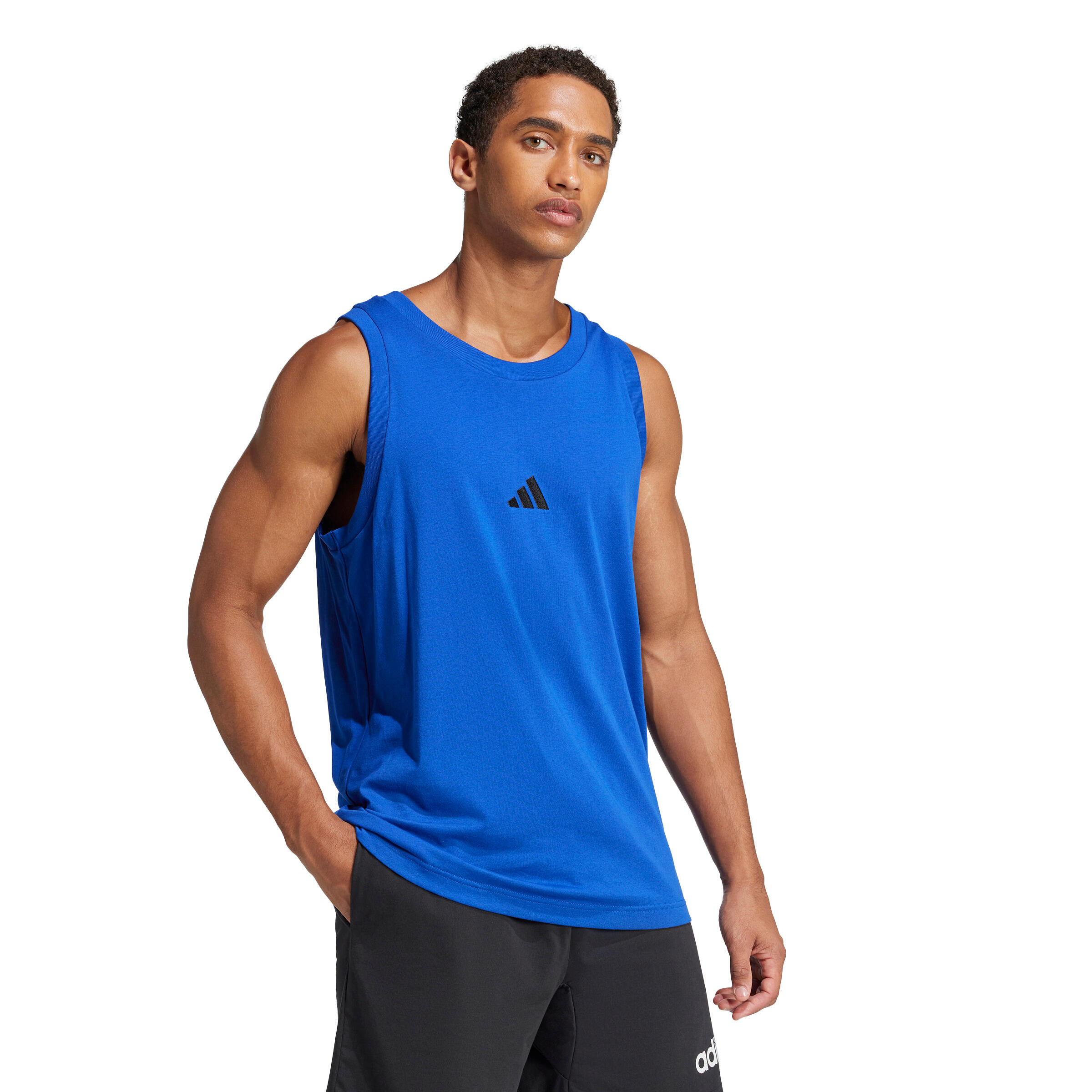 Camiseta sin mangas de jersey simple adidas Essentials Small Logo 4/7