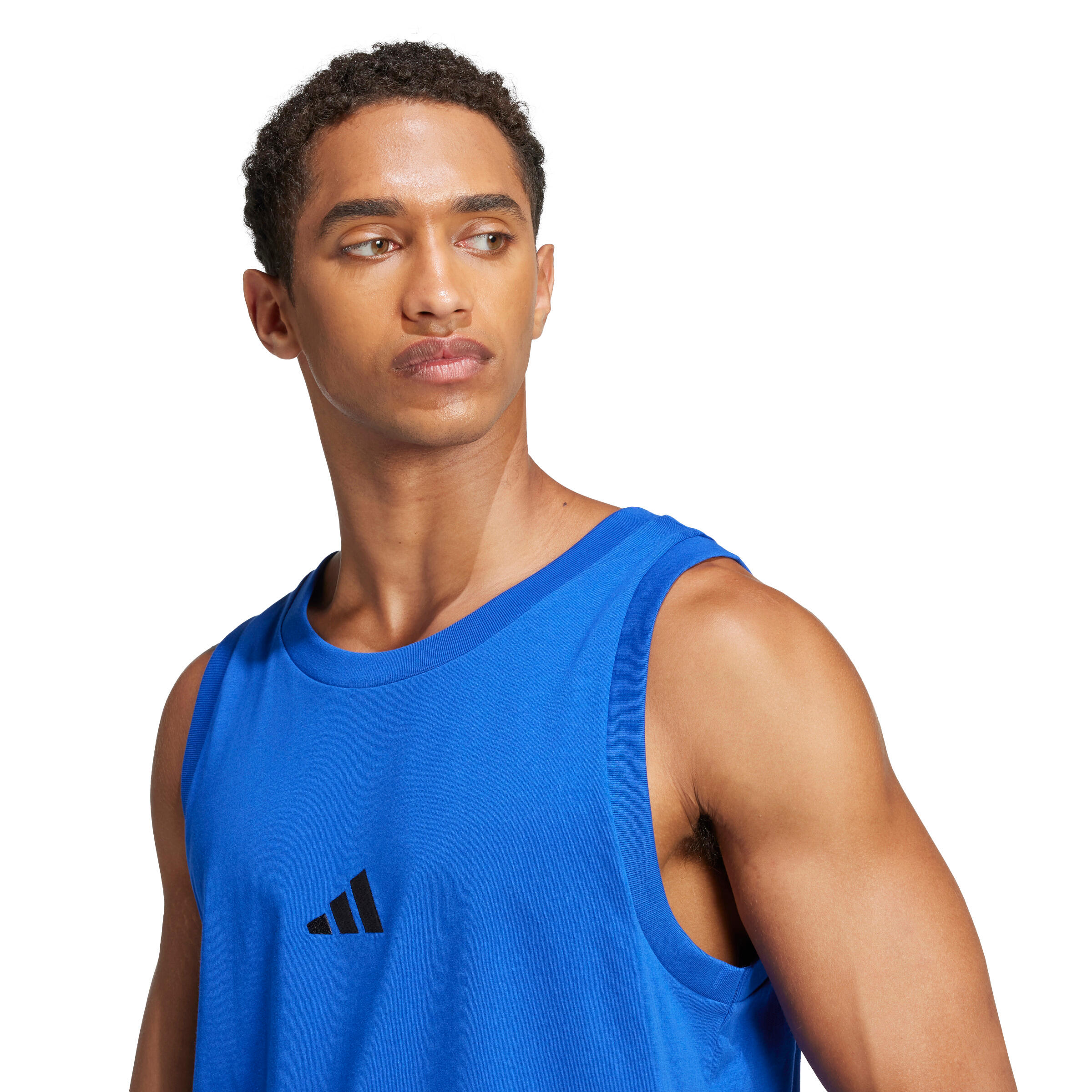 Camiseta sin mangas de jersey simple adidas Essentials Small Logo 6/7