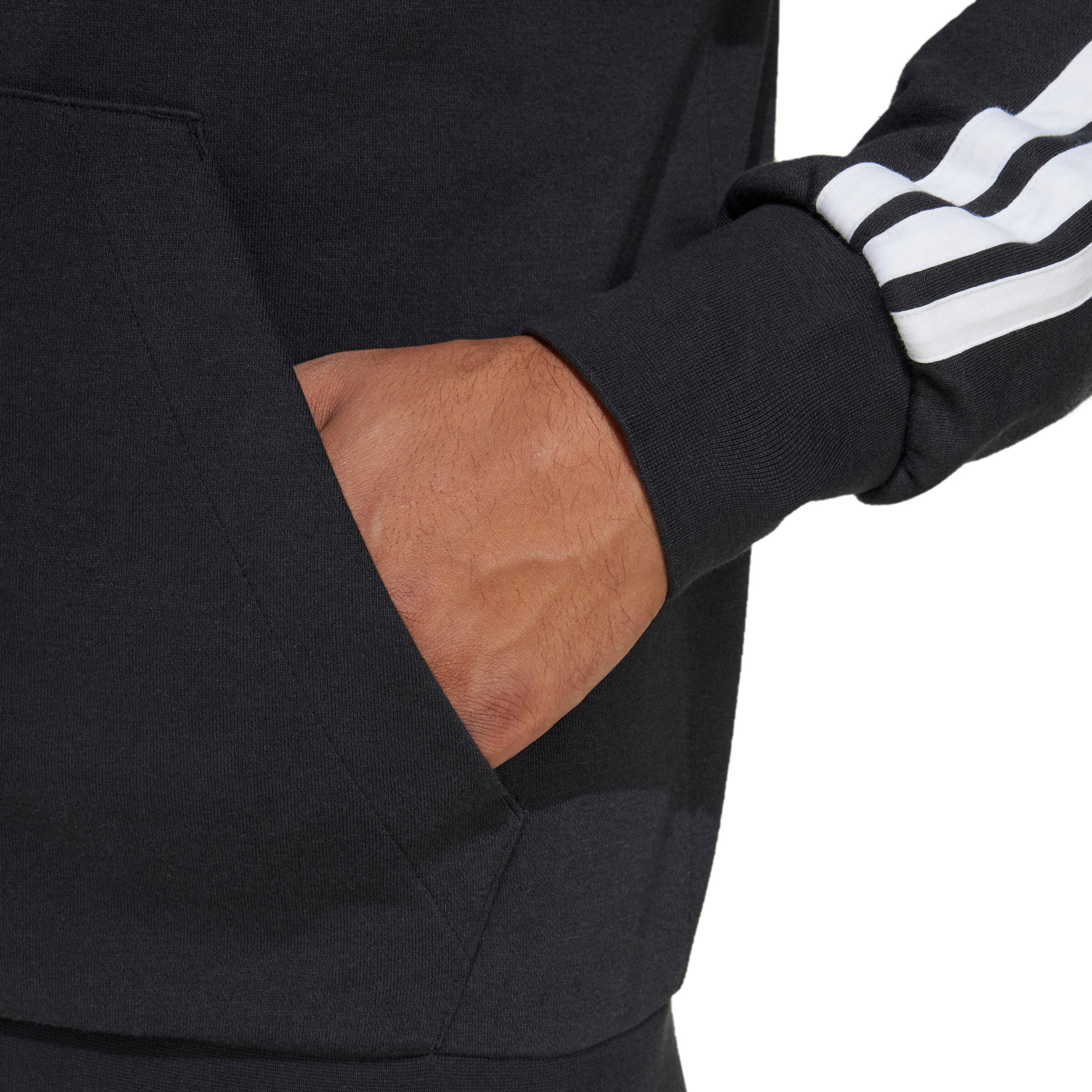 Veste à capuche entièrement zippée French terry 3 bandes Essentials 6/6