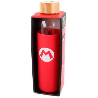 Borraccia in vetro con coperchio in silicone Stor Nintendo Super Mario Bros