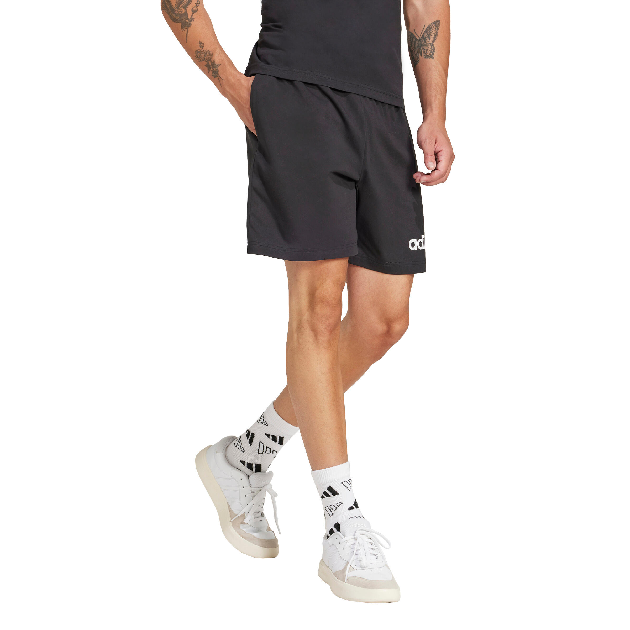 Effen jersey short adidas Essentials Linear 3/7