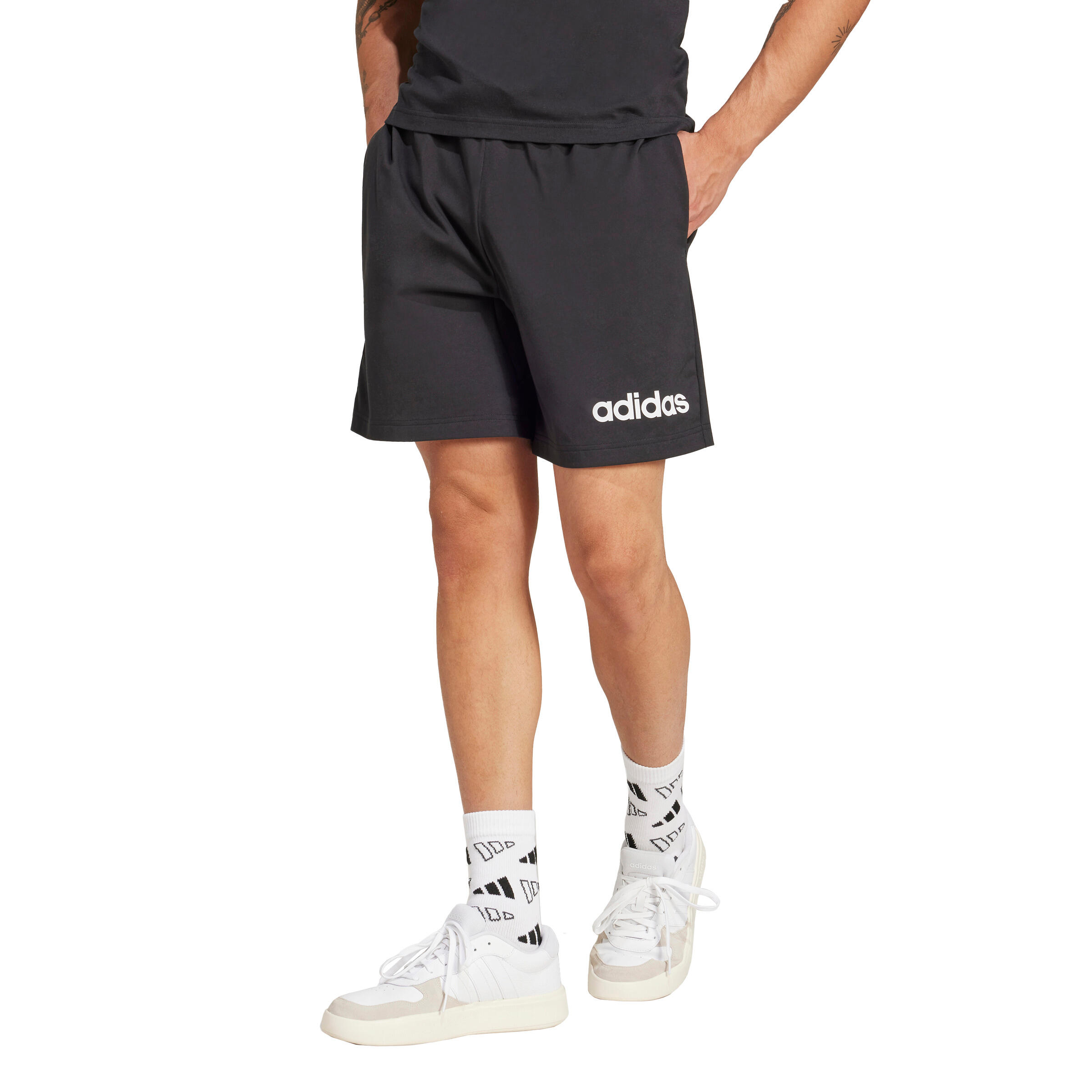 Effen jersey short adidas Essentials Linear 4/7